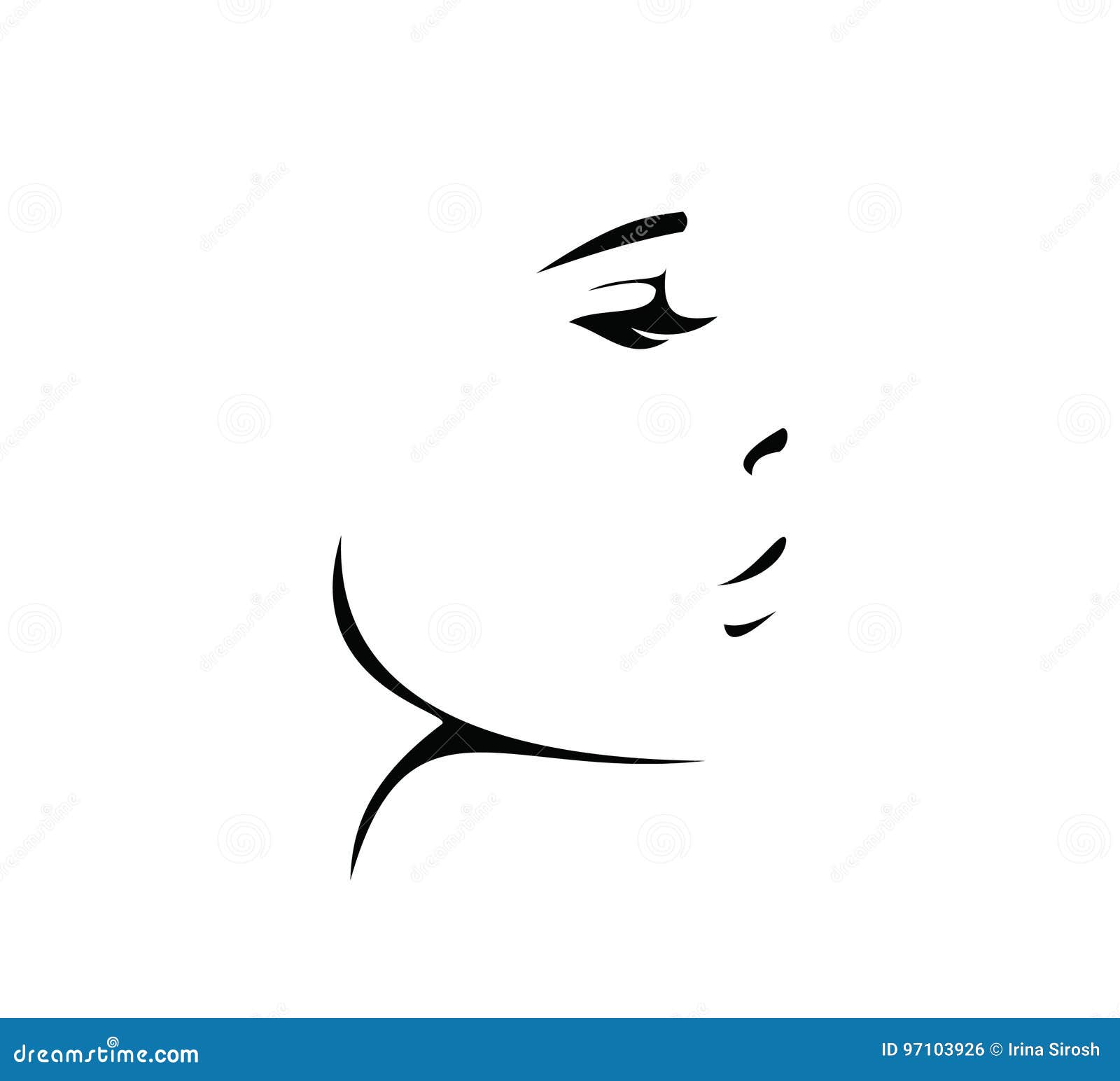 Black Woman Face Icon Vector Stock Vector Illustration Of Drawing Beautiful 97103926