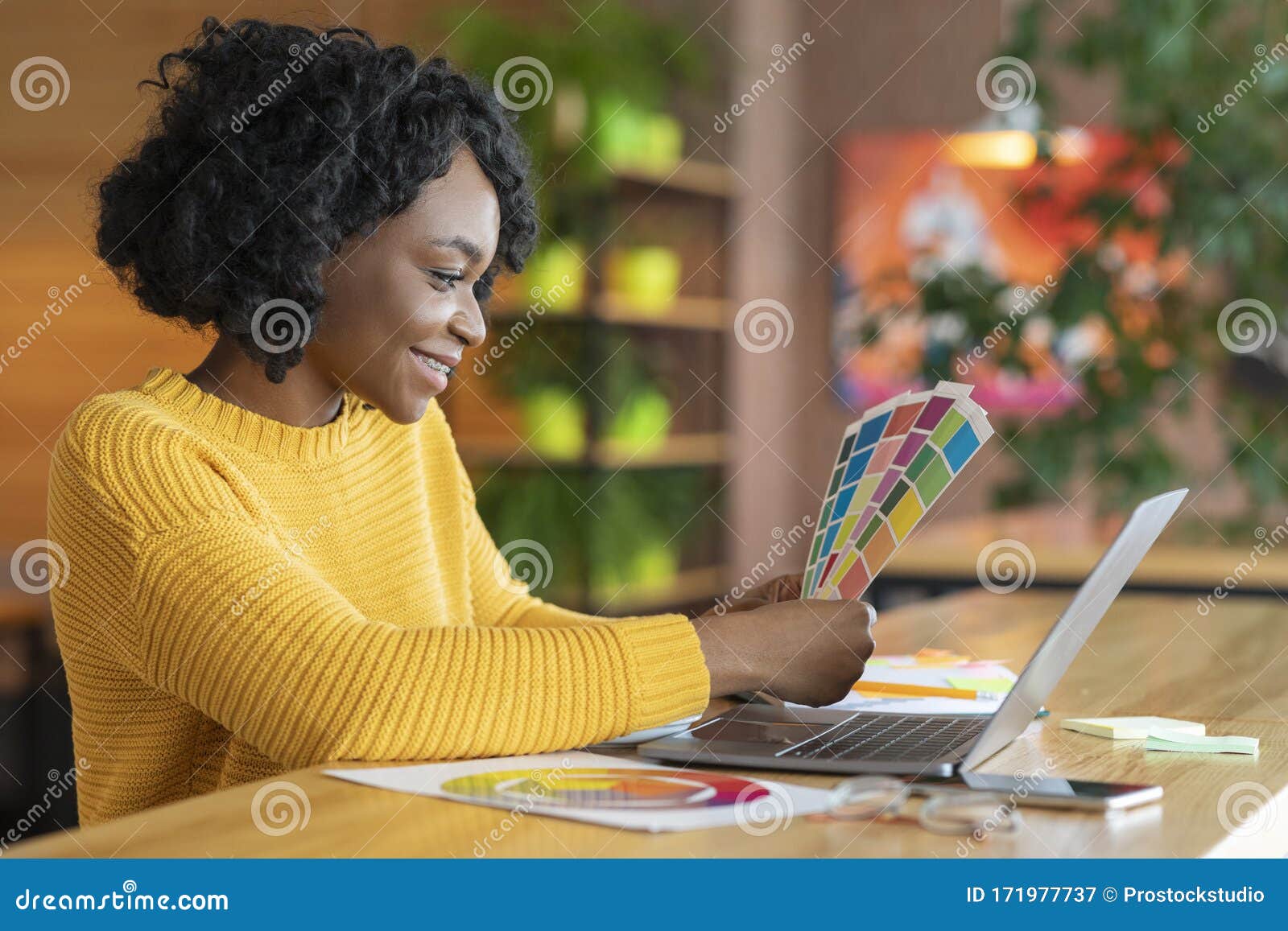 Black Woman Graphic Designer Working With Color Palette At Cafe Stock Image Image Of Entrepreneur Career 171977737,Blackmagic Design Video Assist Hdmi6g Sdi Recorder
