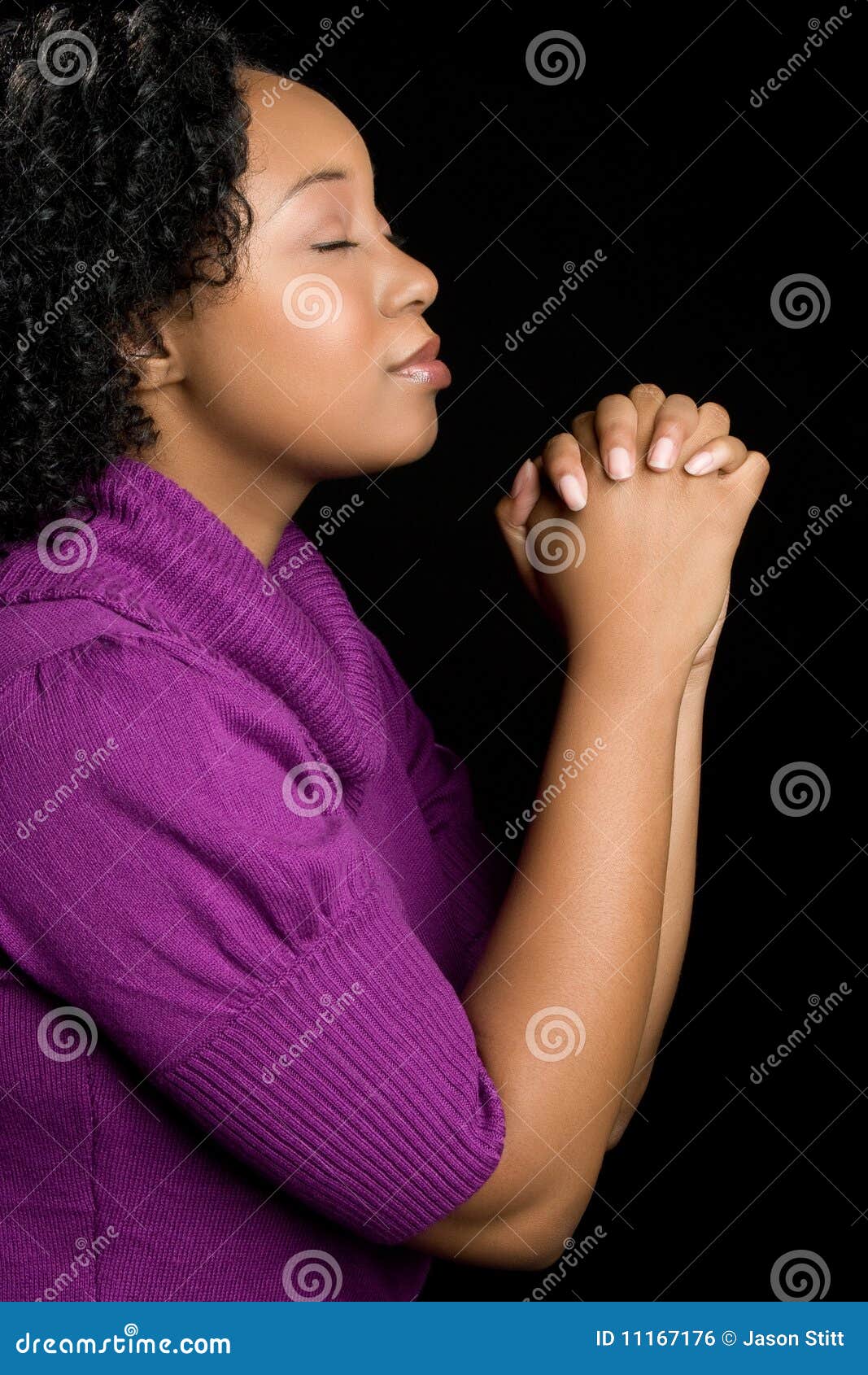 black teen girl praying