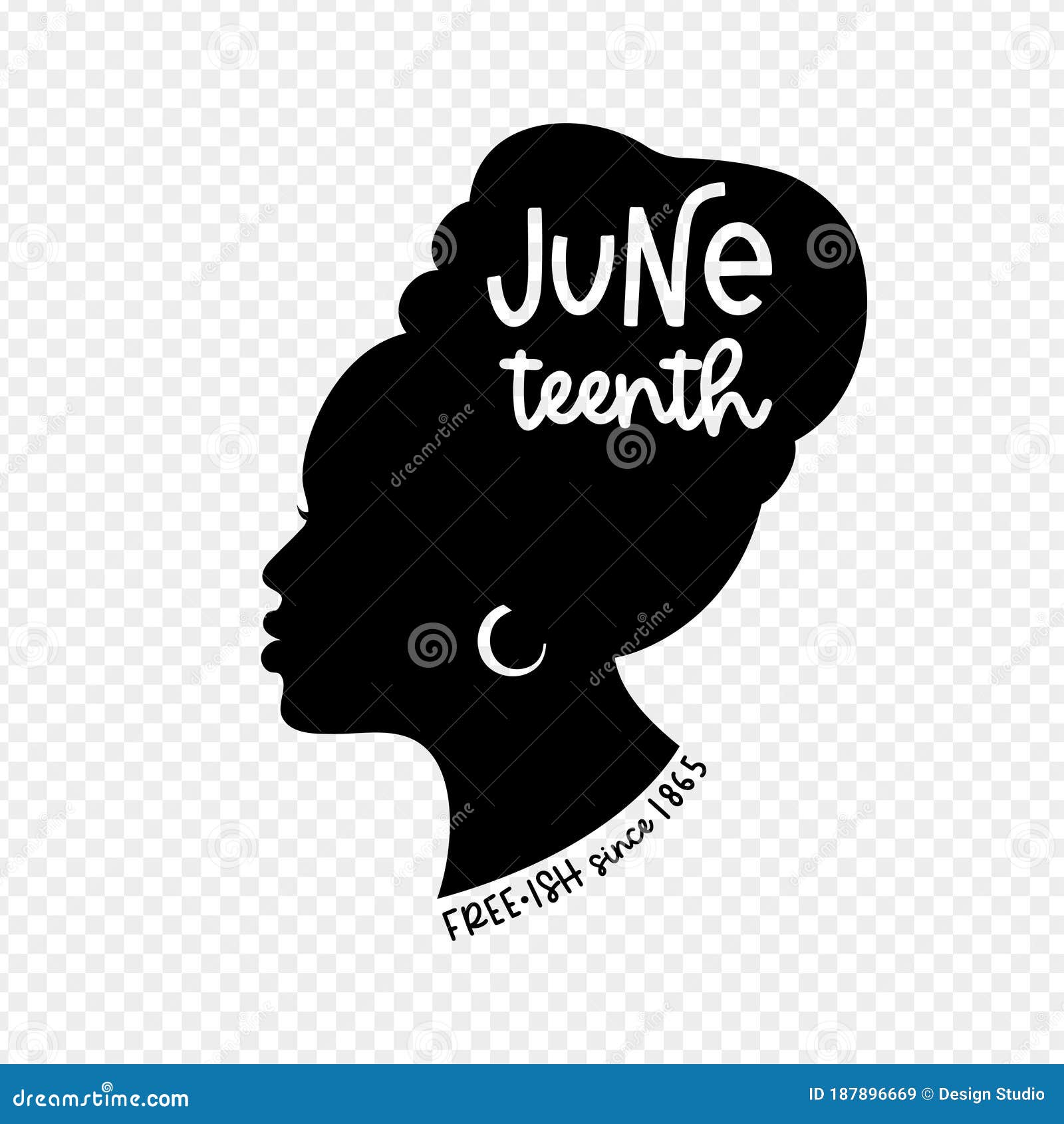 Download Black Woman Profile Silhouette With A Traditional Head ...