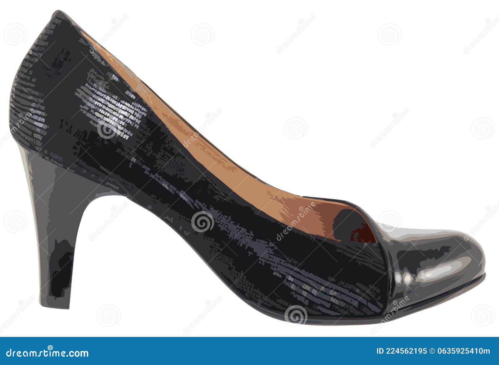 Black Women`s High-heeled Shoes Stock Vector - Illustration of ...