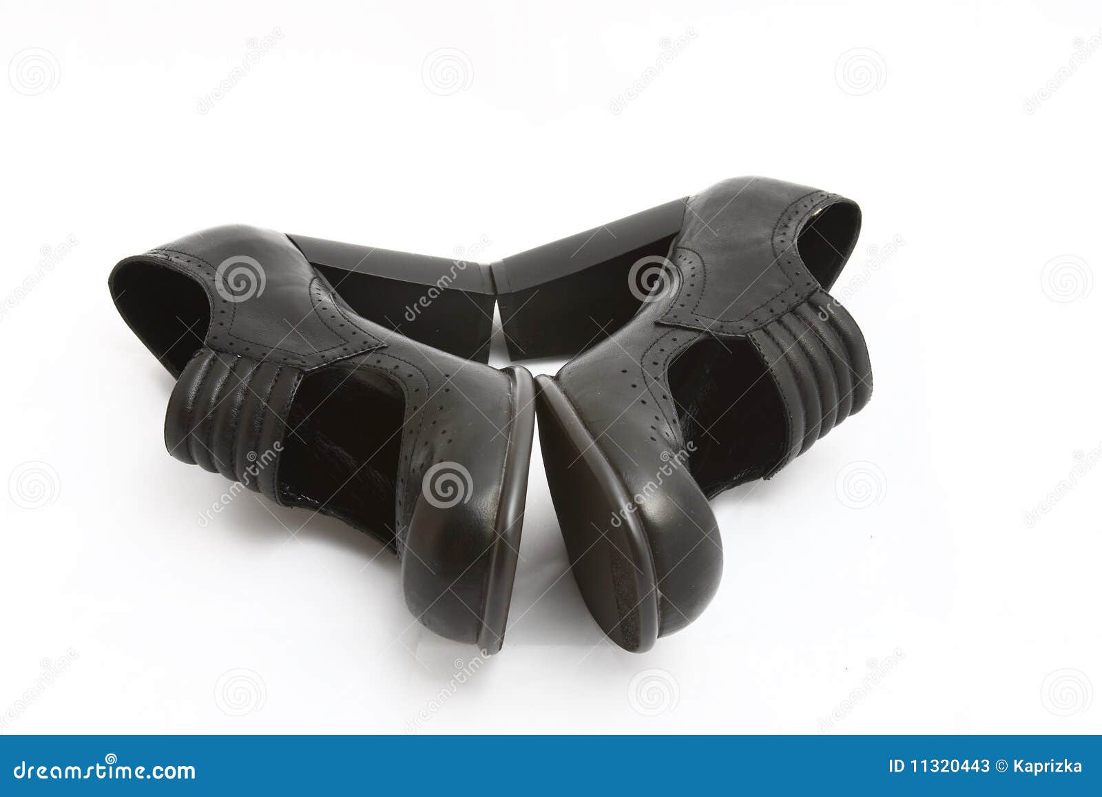 Black women shoes isolated on white background