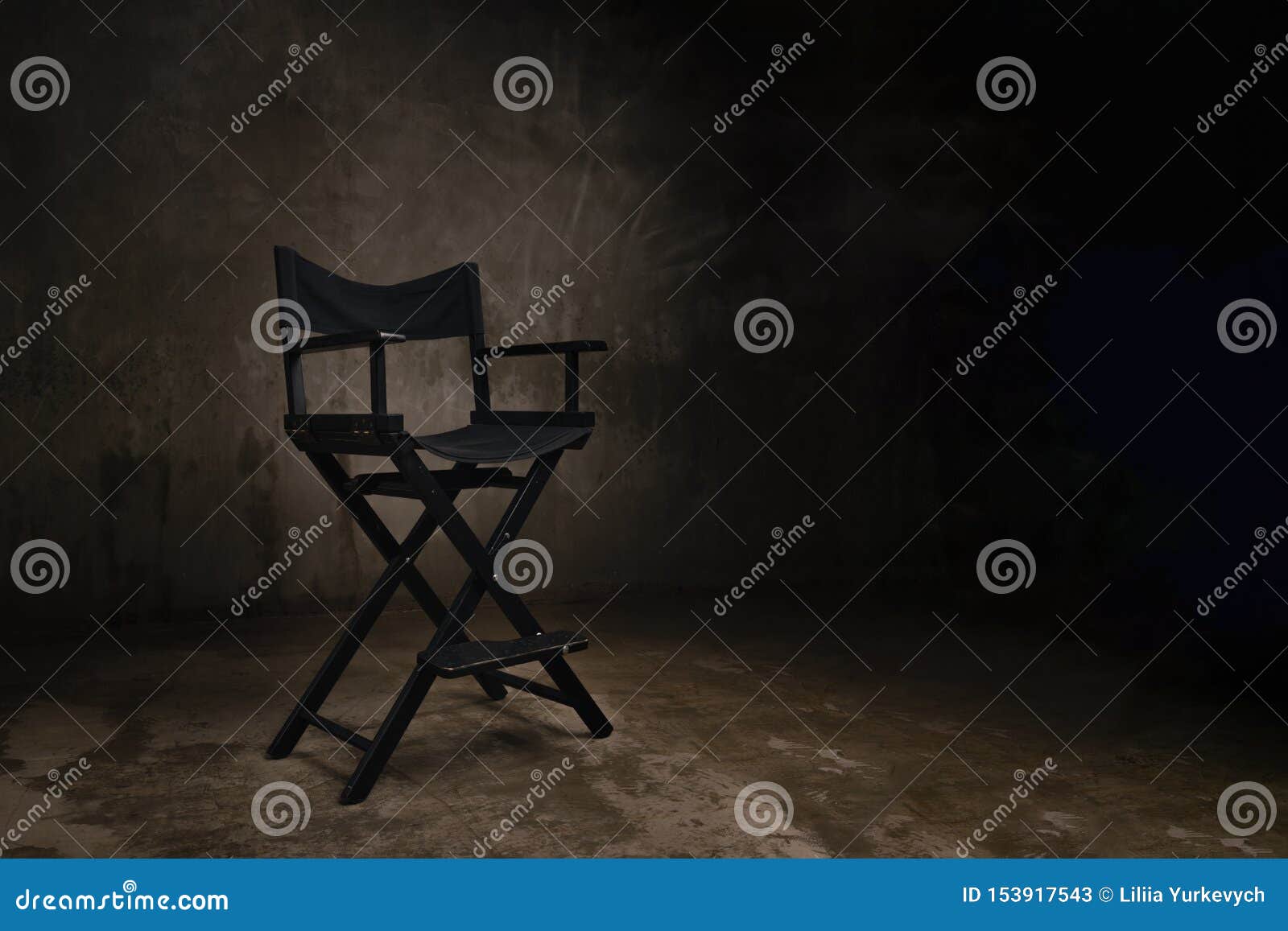 A Black Wooden Chair Stands in a Photo Studio Against the Background Stock  Image - Image of chairs, floor: 153917543
