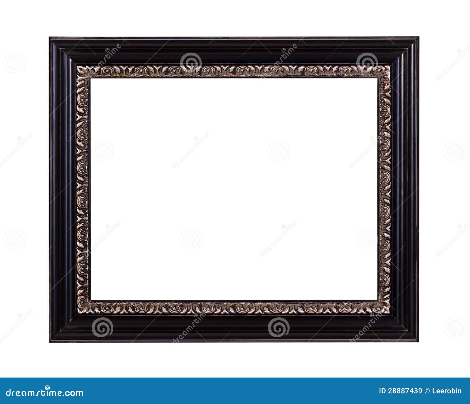 Black wooden picture frame stock image. Image of isolated 28887439