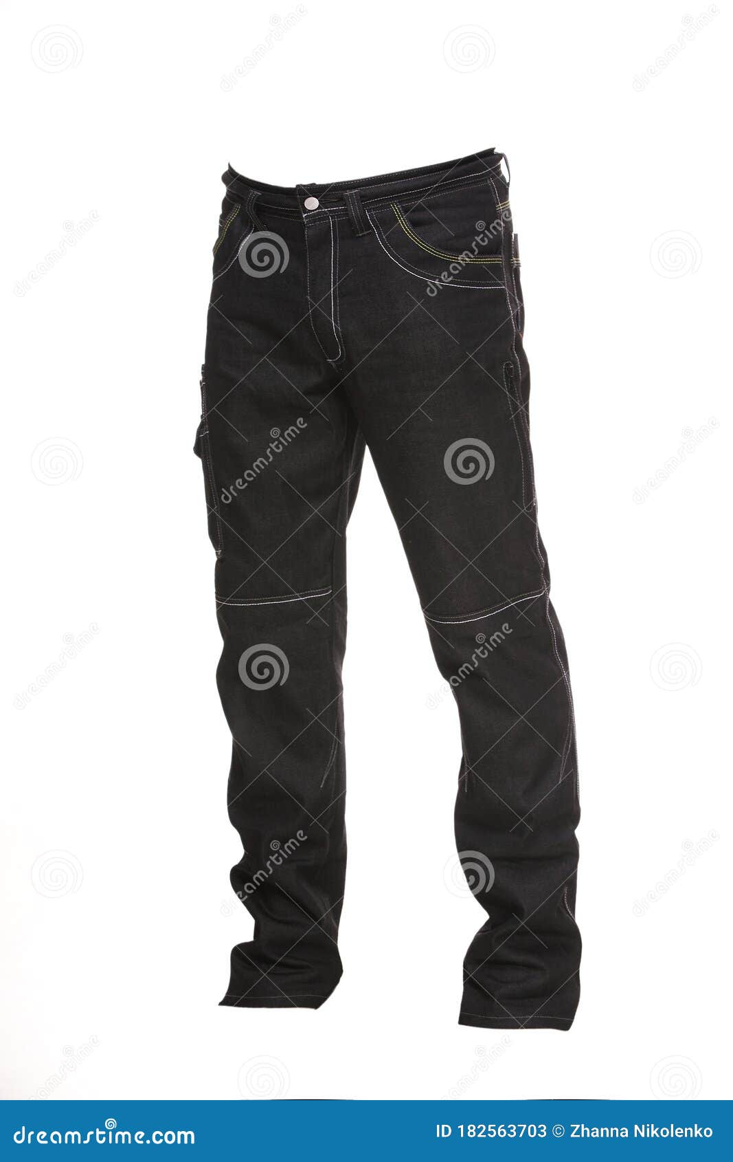 Black Work Pants for a Factory on a White Background Stock Image ...