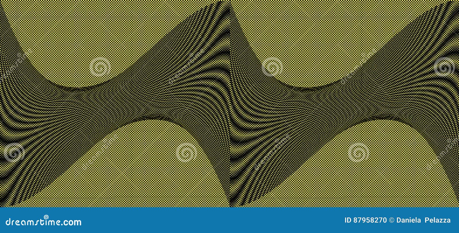 Black and Yellow Checkered Background Stock Illustration Illustration