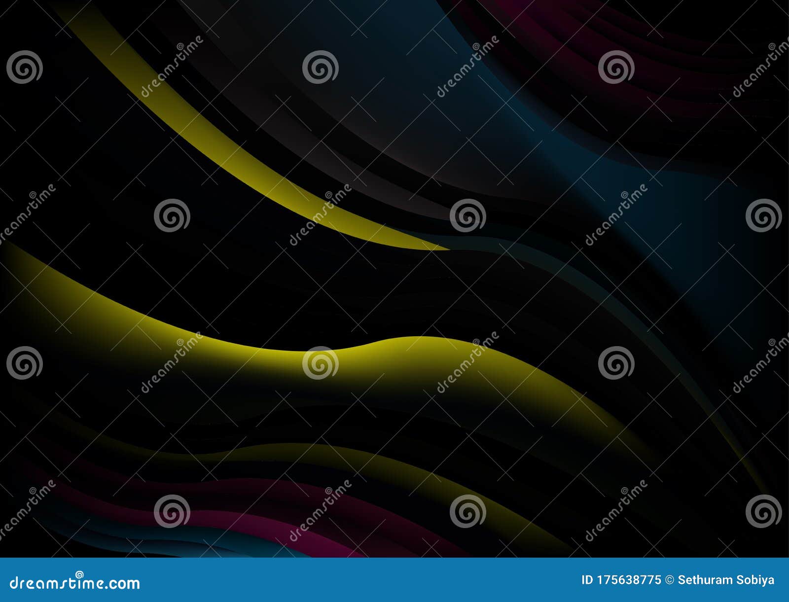 Black Yellow Creative Background Vector Illustration Design Stock