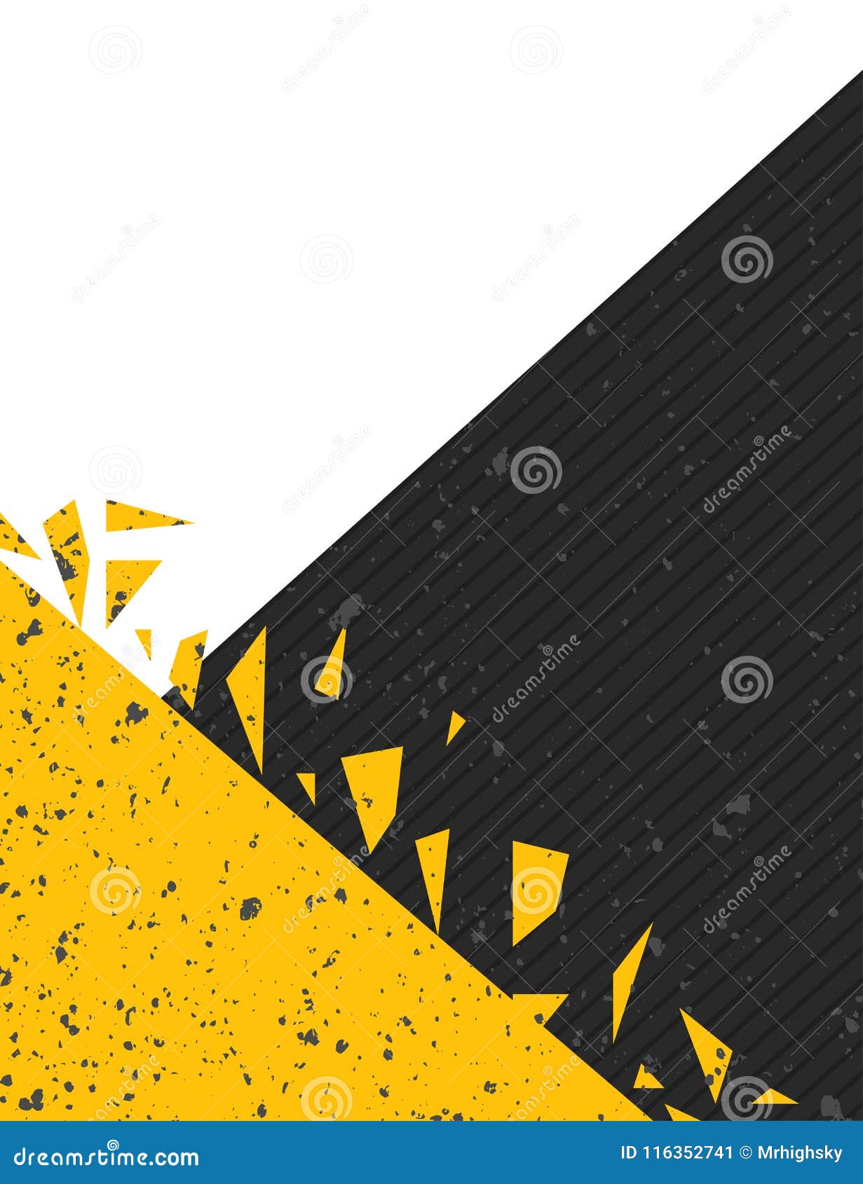 Black and Yellow Grunge Poster Background Stock Vector Illustration
