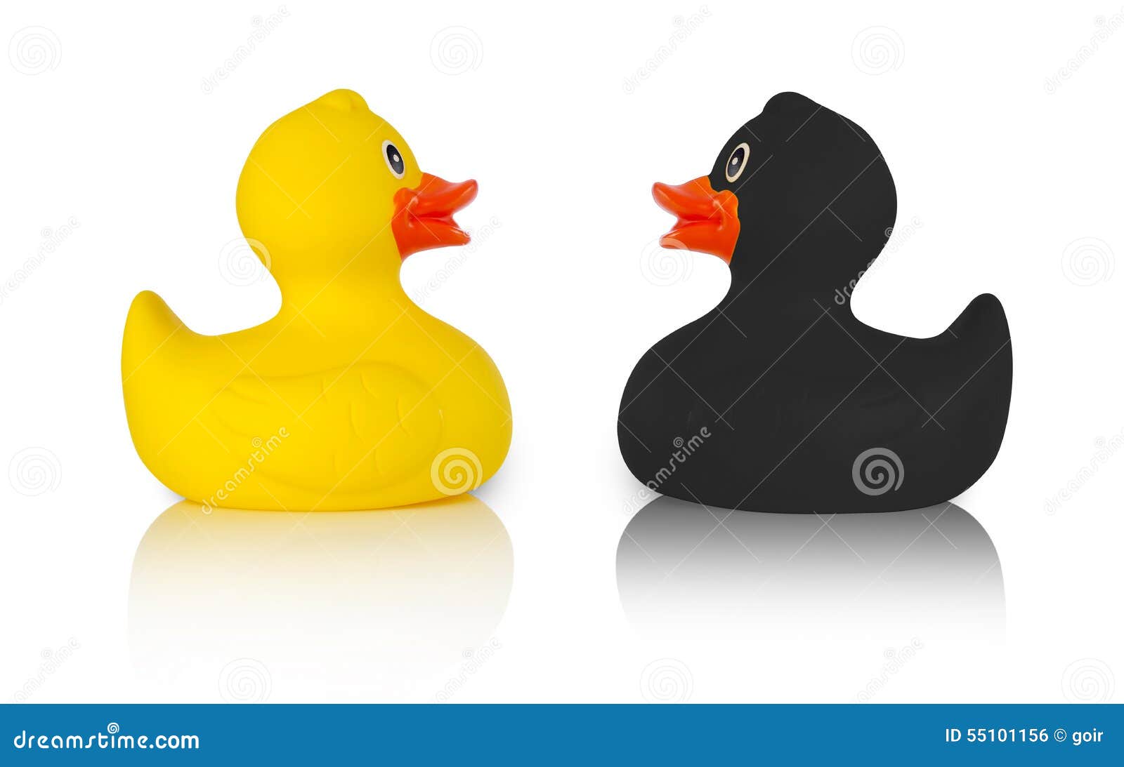 Black and Yellow Rubber Ducks Stock Photo Image of connection, life
