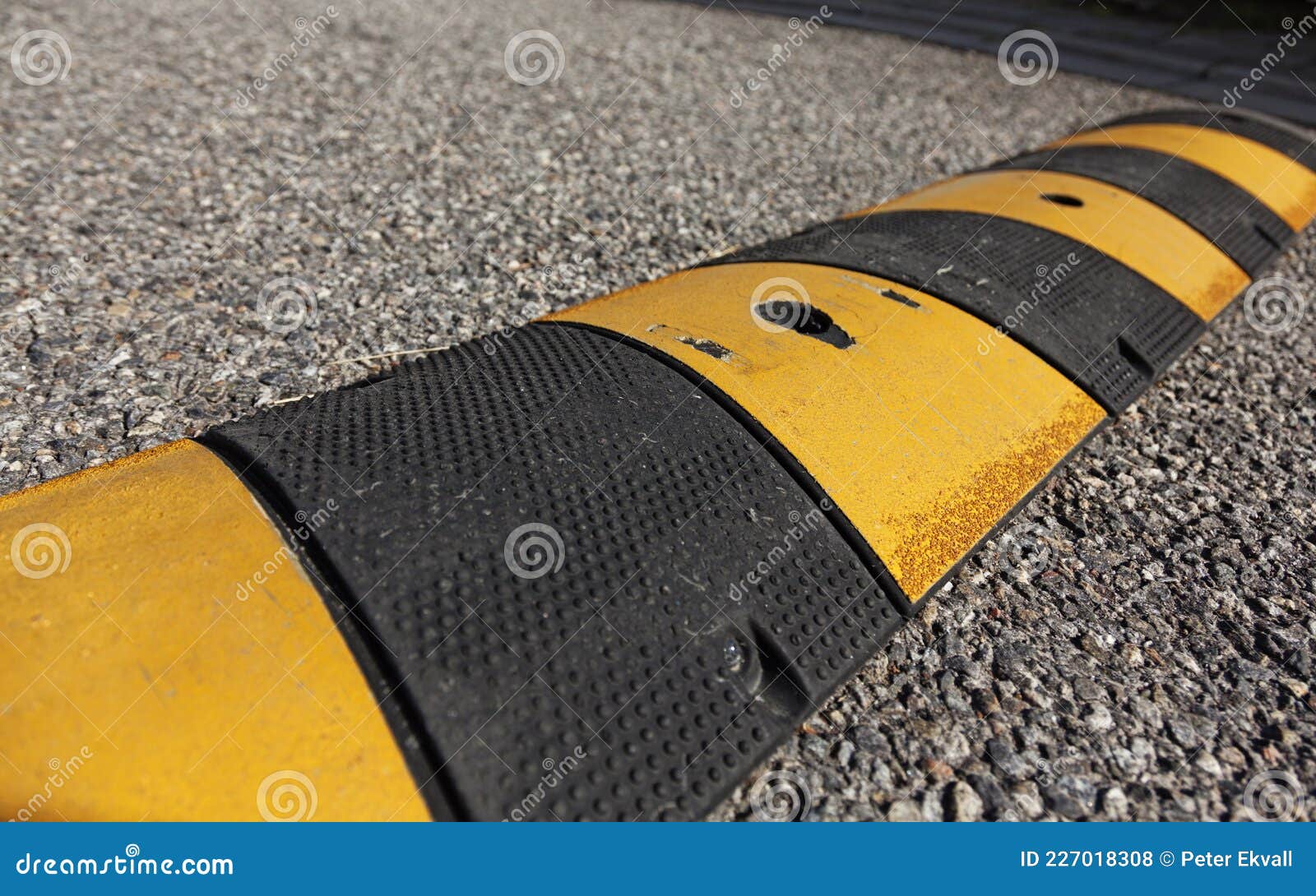 Speed Bumps On Asphalt Road. Stock Photography
