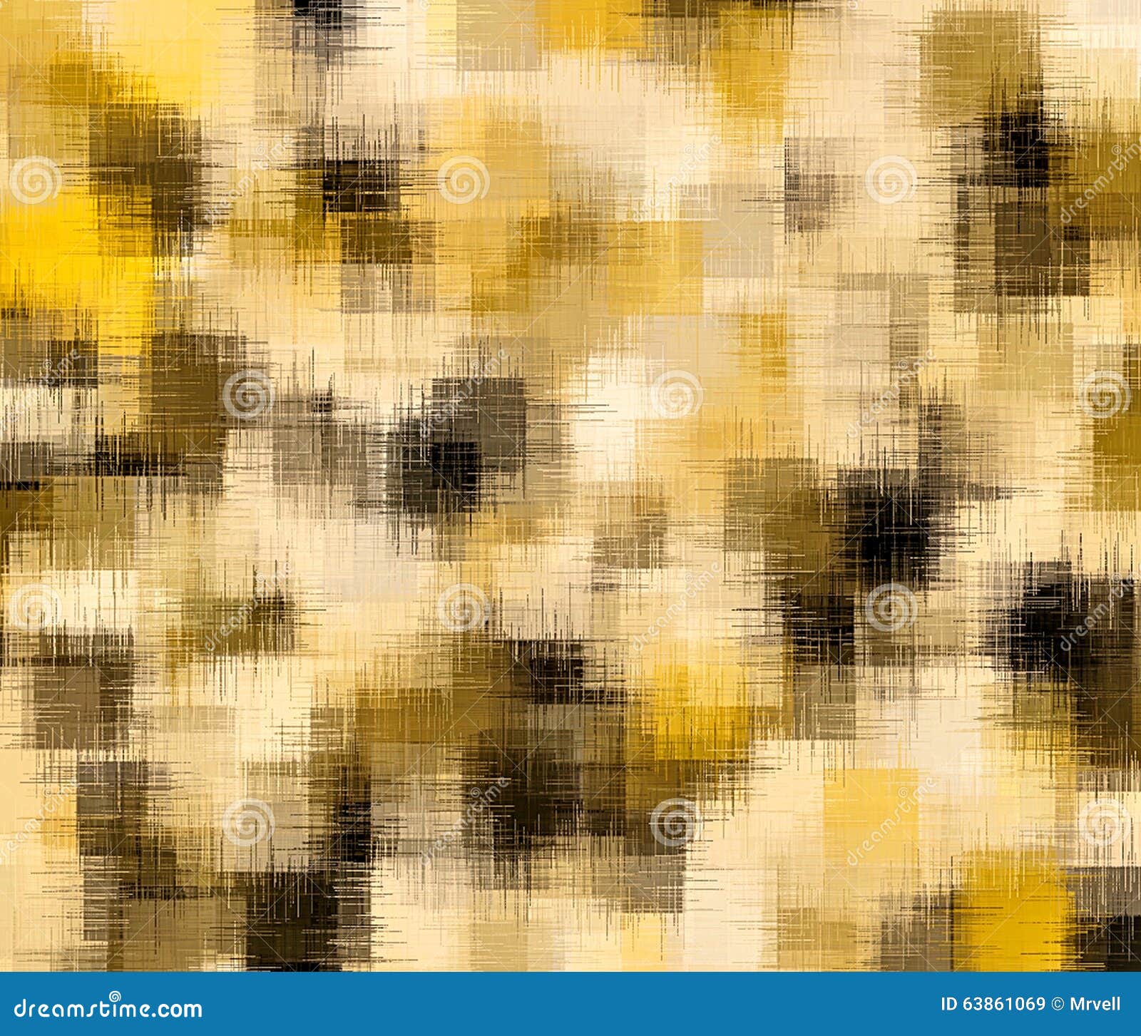 Black and Yellow Square Abstract Texture Stock Illustration