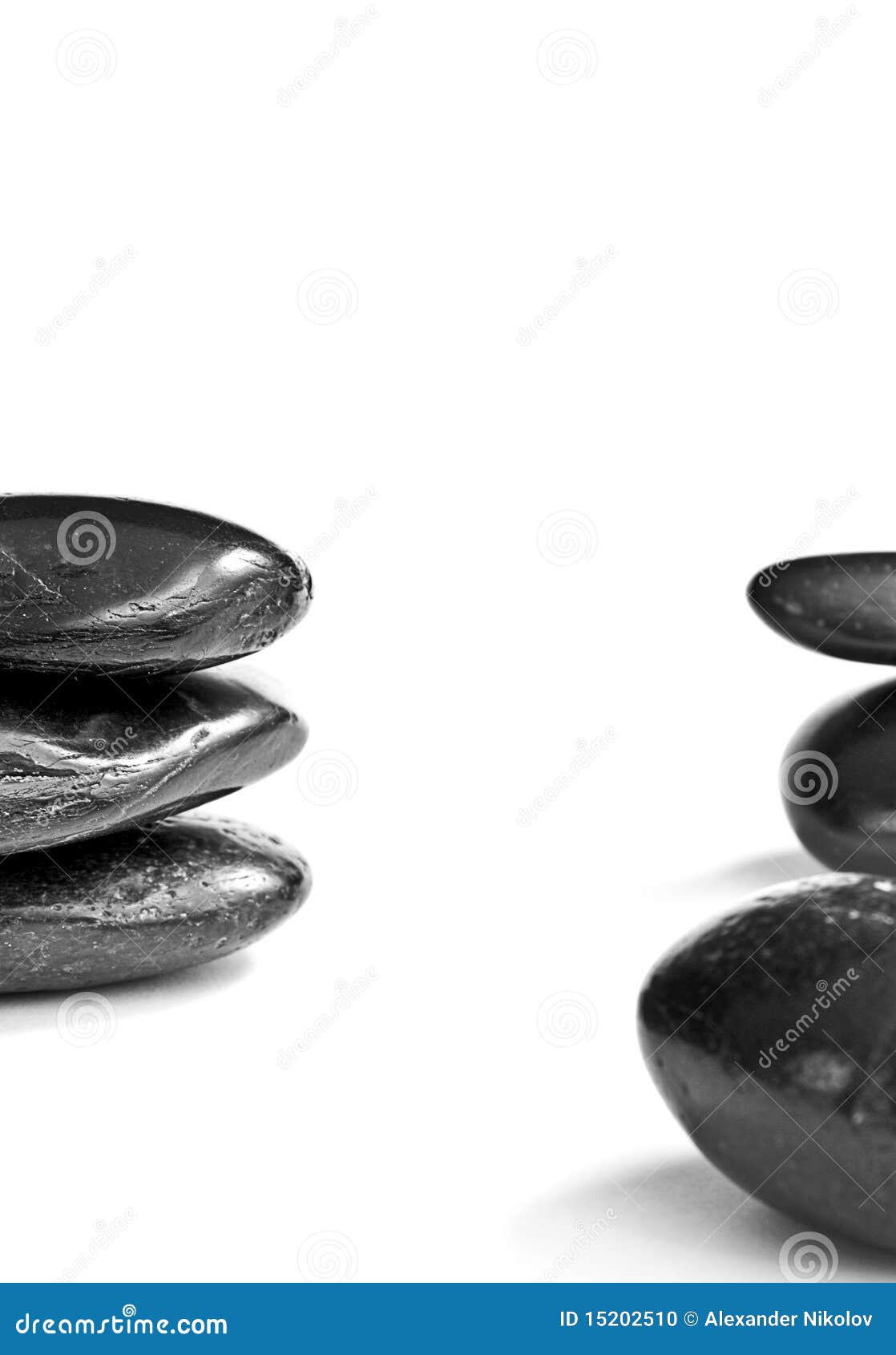 Black zen or spa stones stock photo. Image of relaxing 15202510