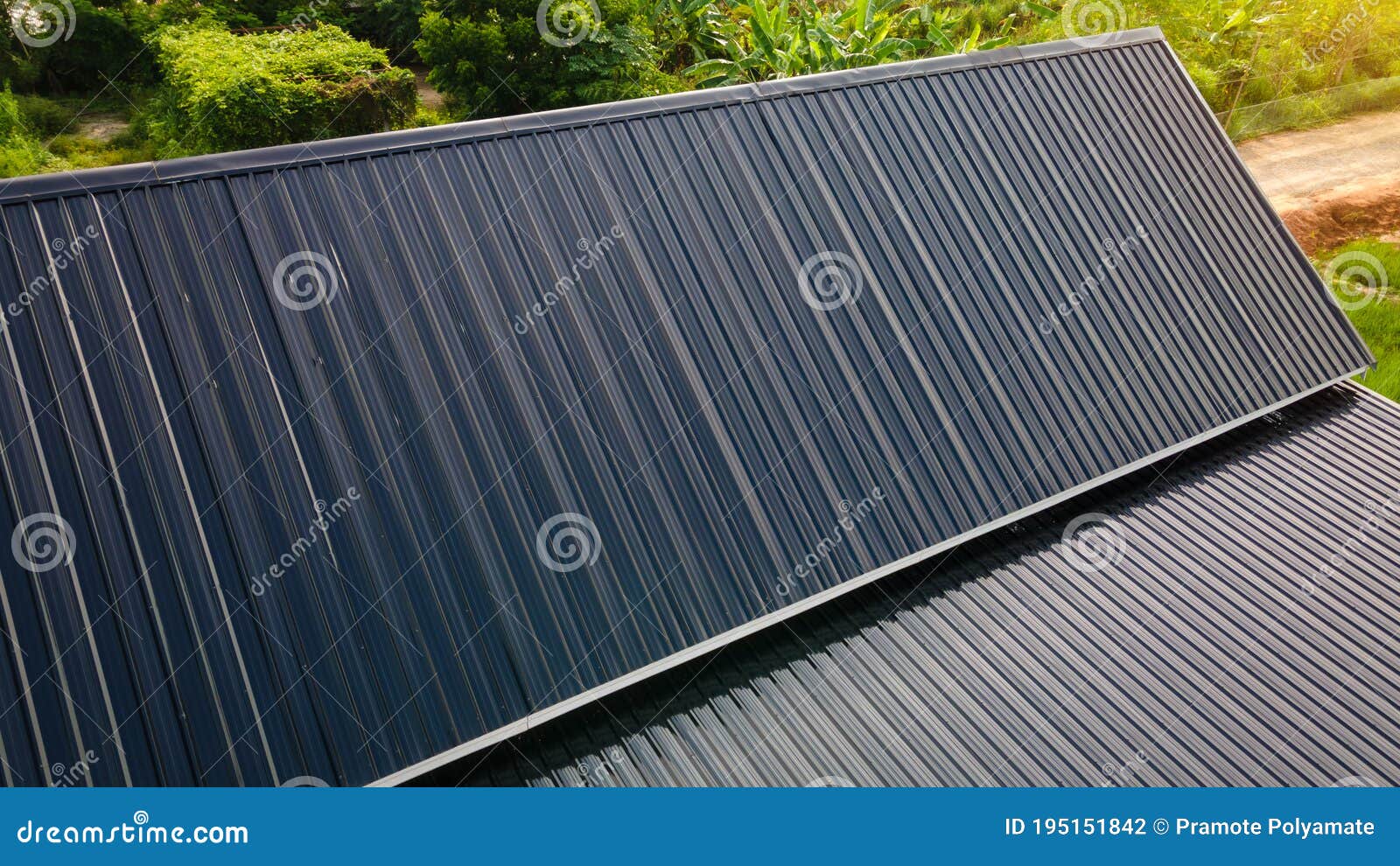 Black Zinc Roof is Already Installed Stock Photo Image of zinc