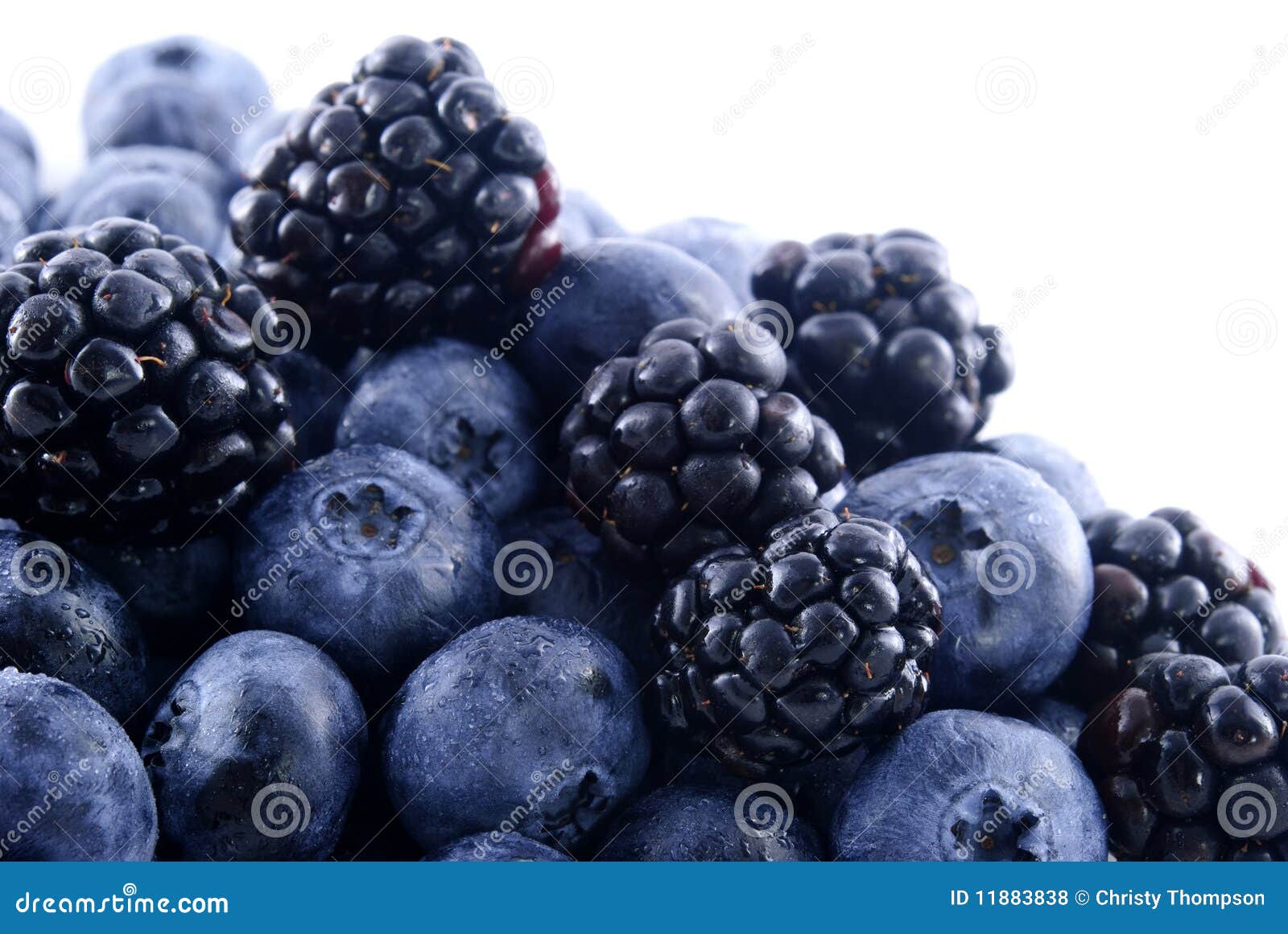 Blackberries and Blueberries in a Pile Stock Photo Image of detail