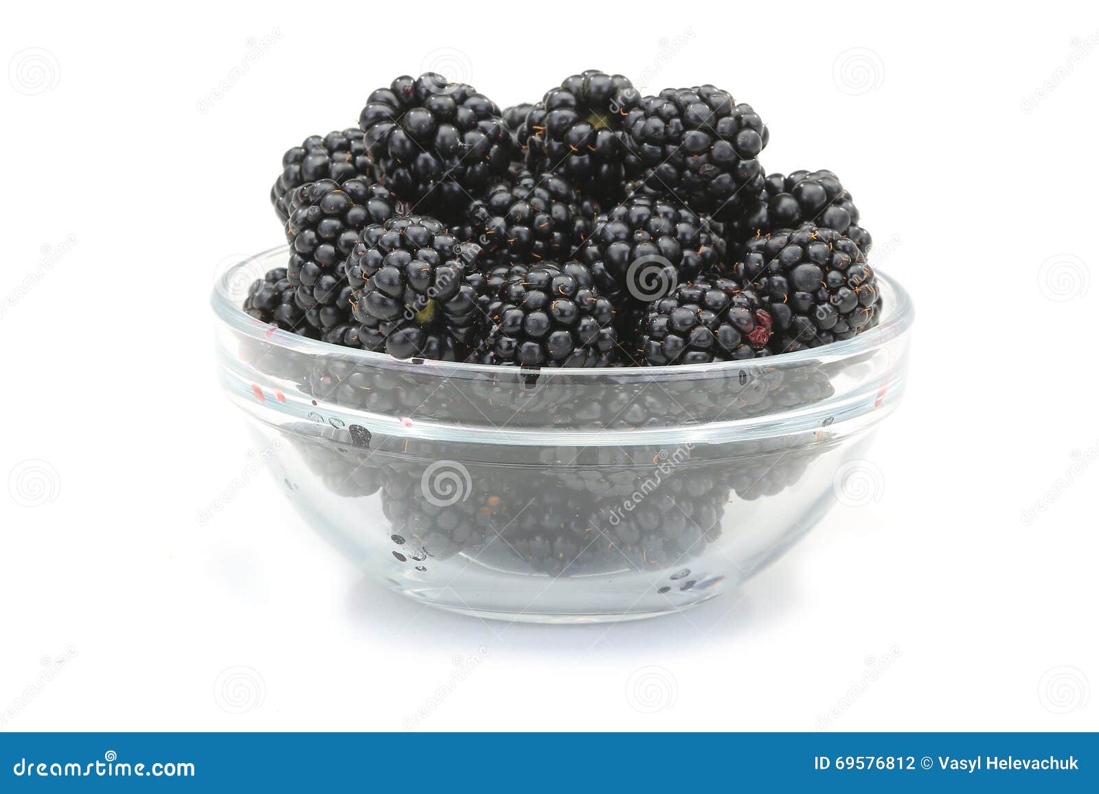 Blackberries on a white background