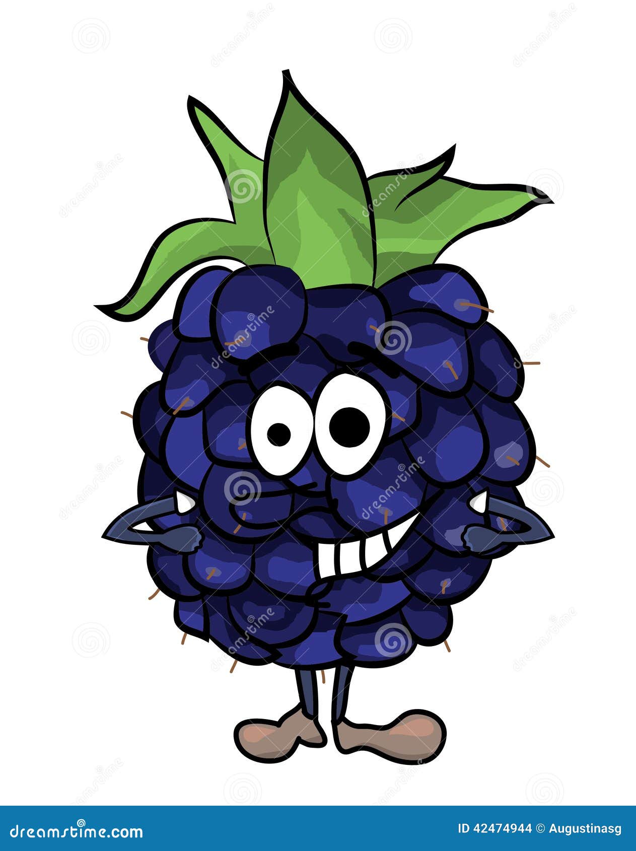Blackberry Fruit Cartoon Illustration Stock Illustration Illustration