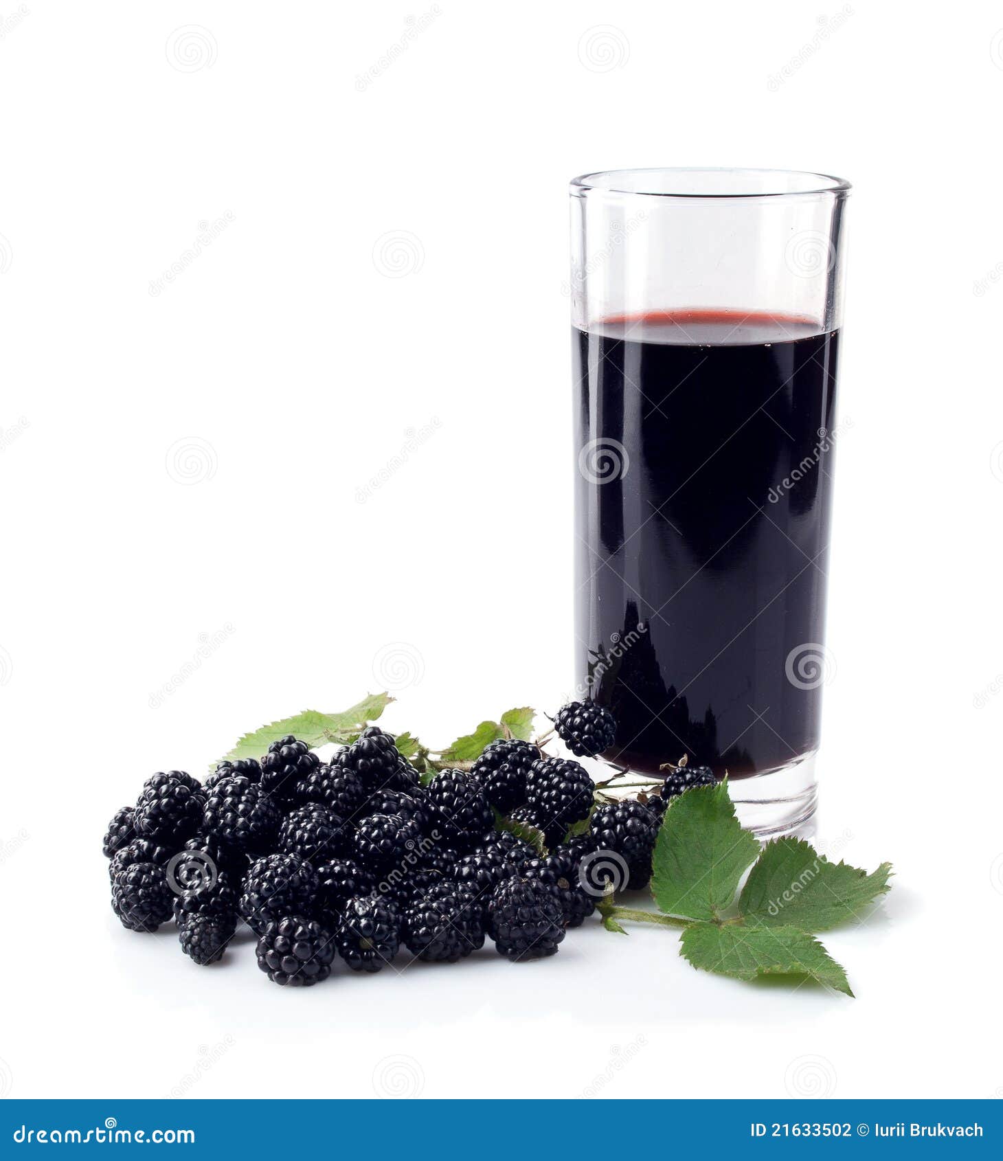 Blackberry and Glass of Juice Stock Photo Image of juice, green 21633502