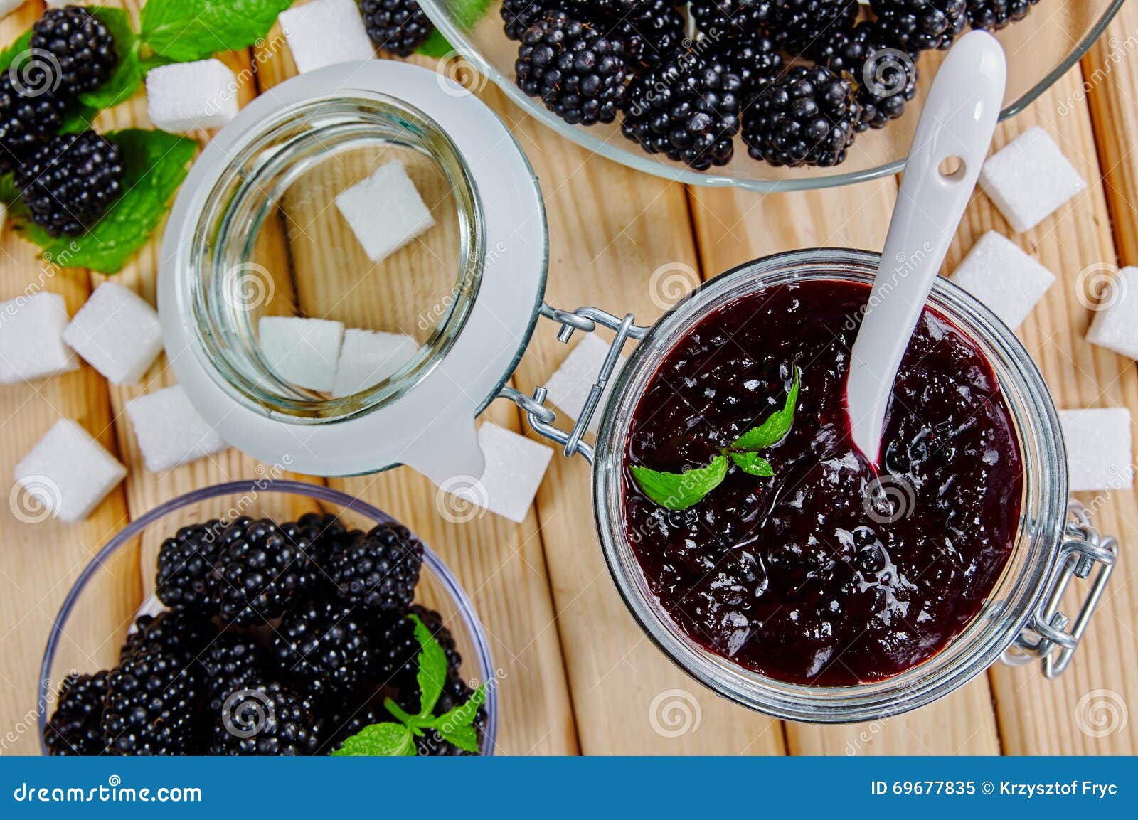Blackberry jam stock image. Image of nature, breakfast 69677835