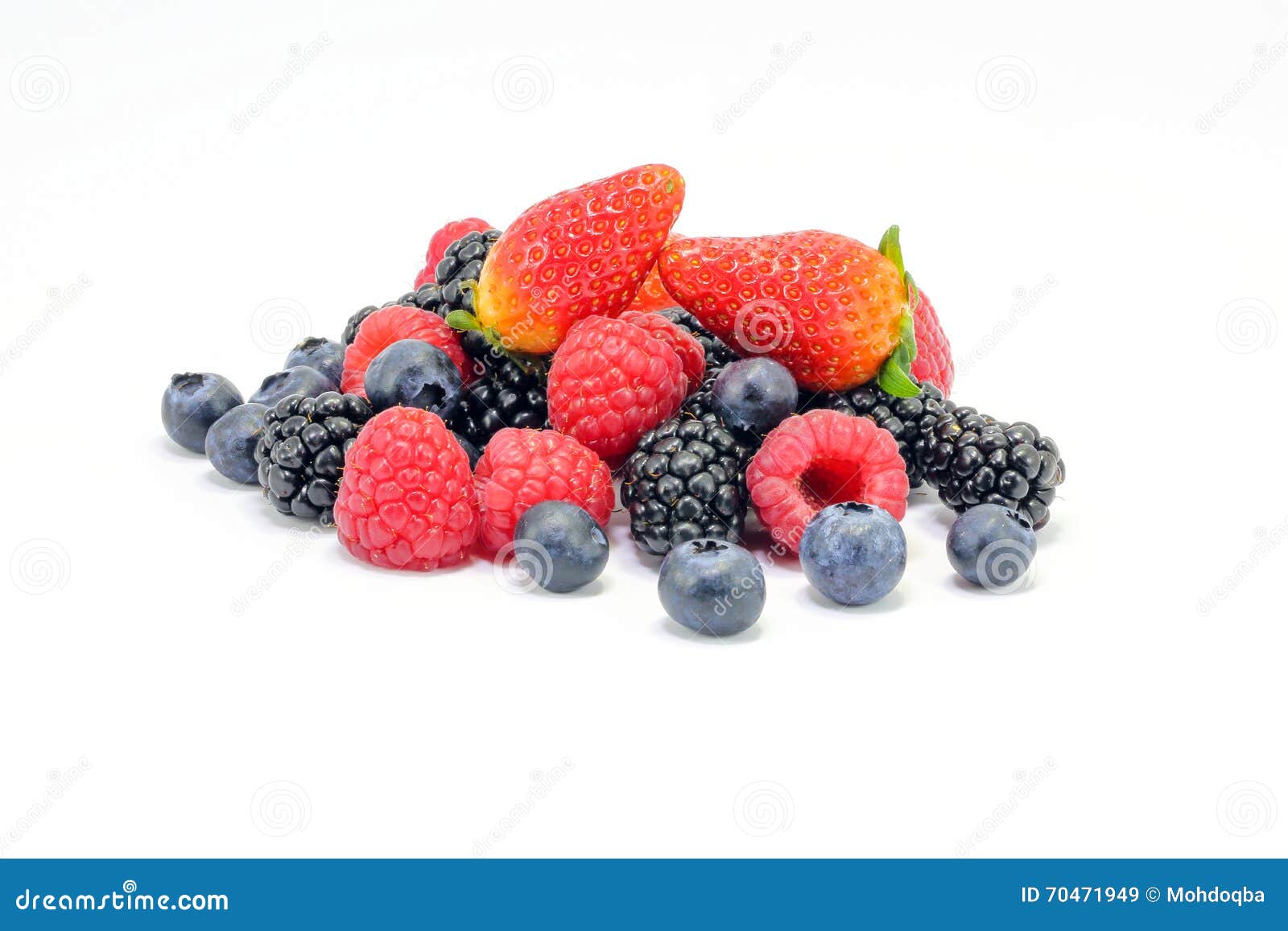 Blackberry Raspberry Strawberry Blueberry Fruit Mix Stock Image Image