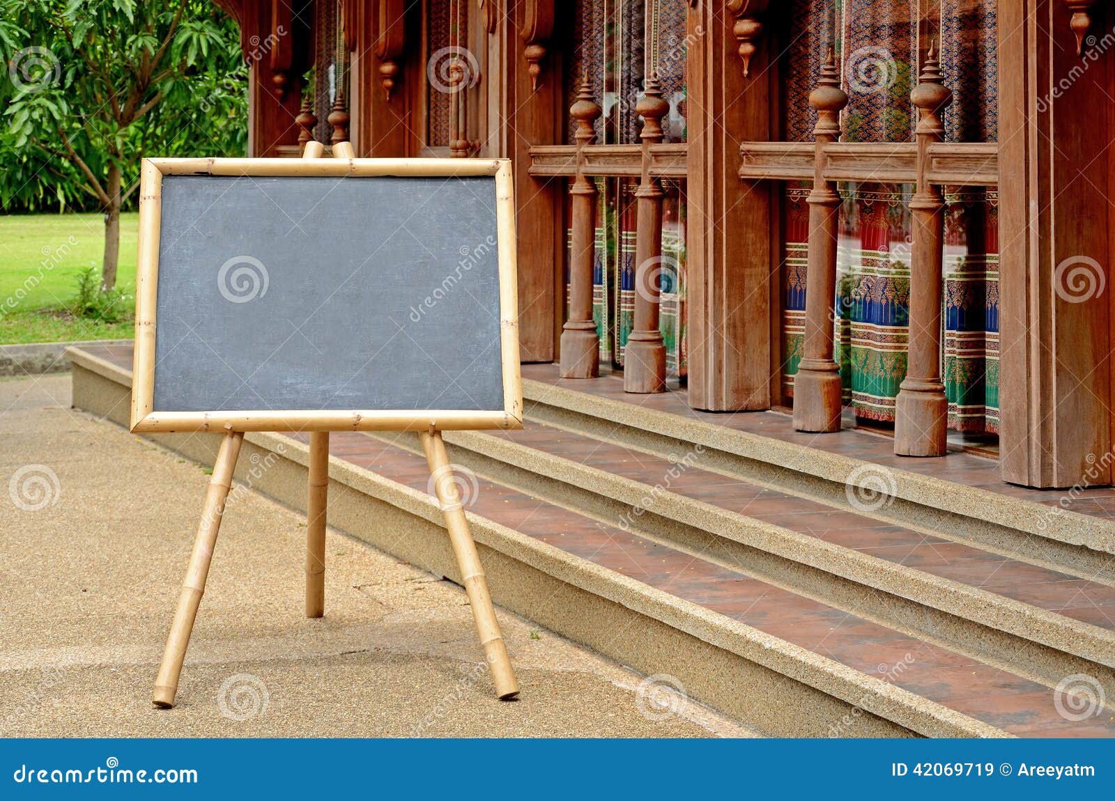 the blackboard.