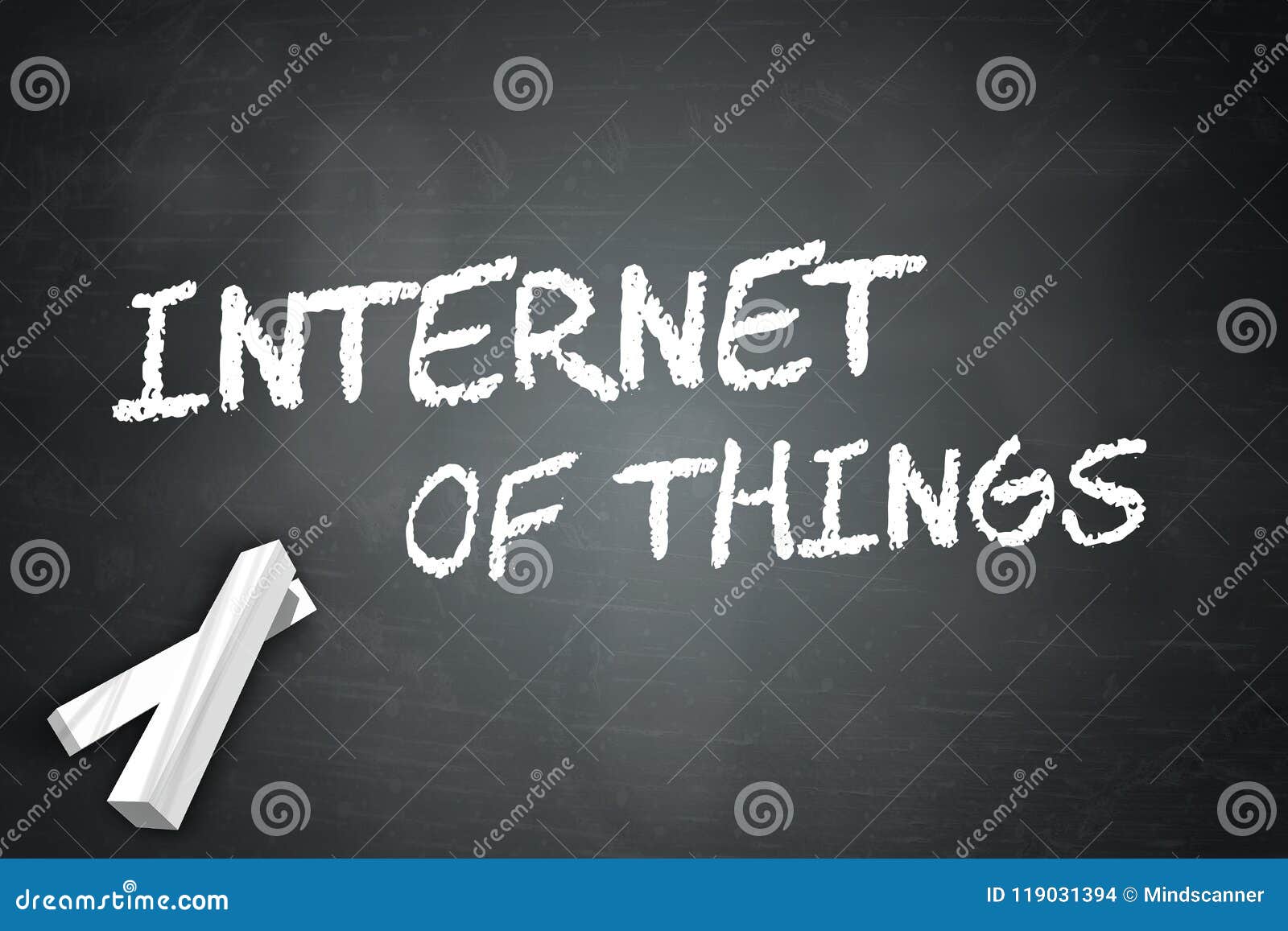Blackboard of Things Stock Illustration Illustration of