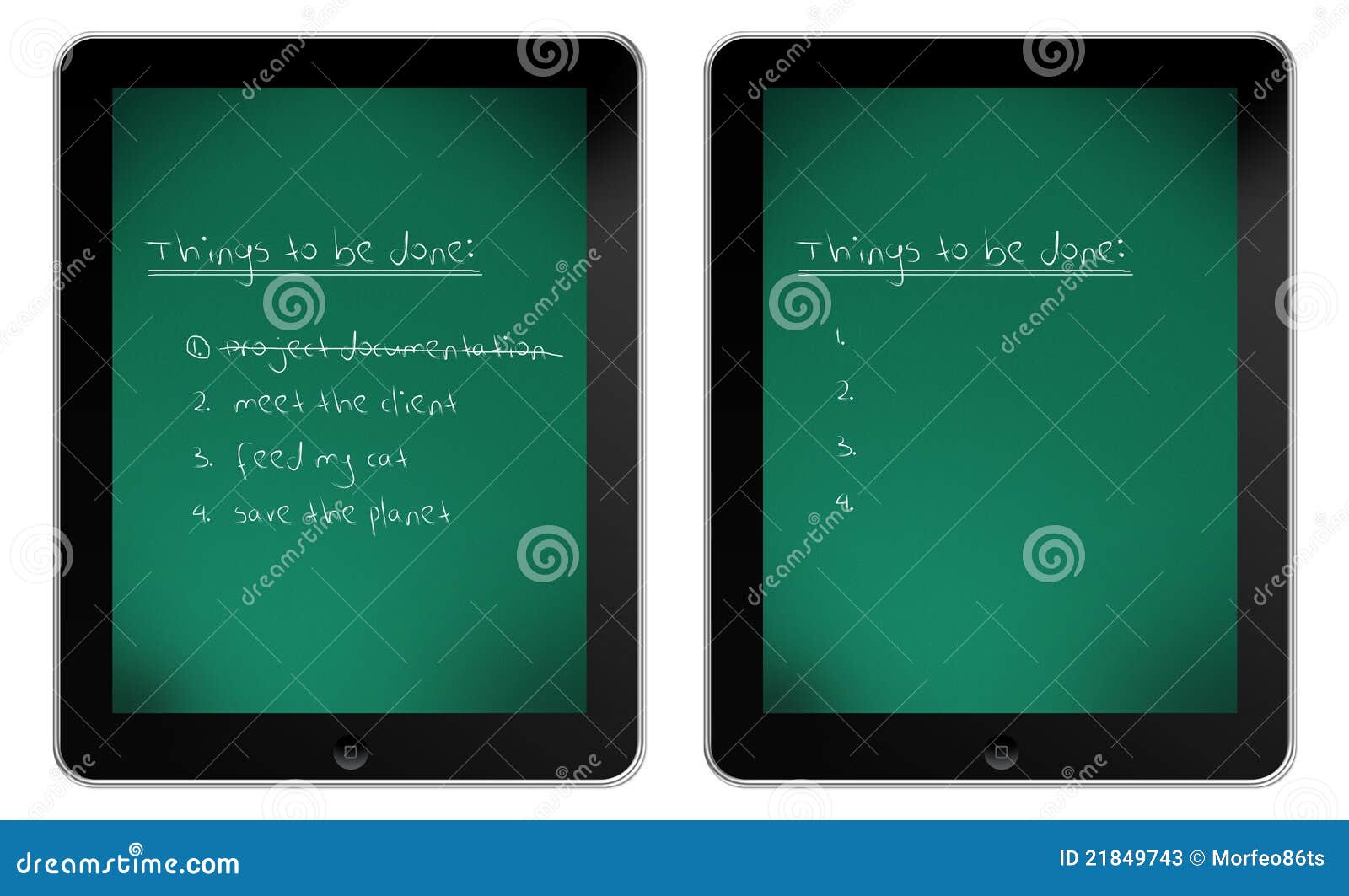 Blackboard on iPad editorial stock photo. Illustration of horizontal