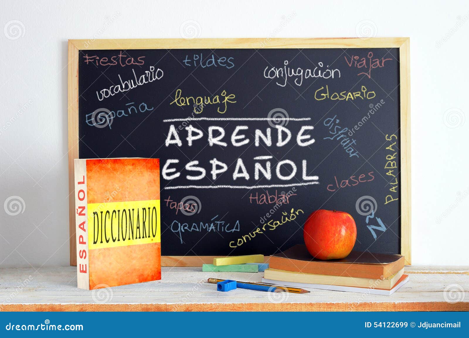 blackboard in an spanish language class