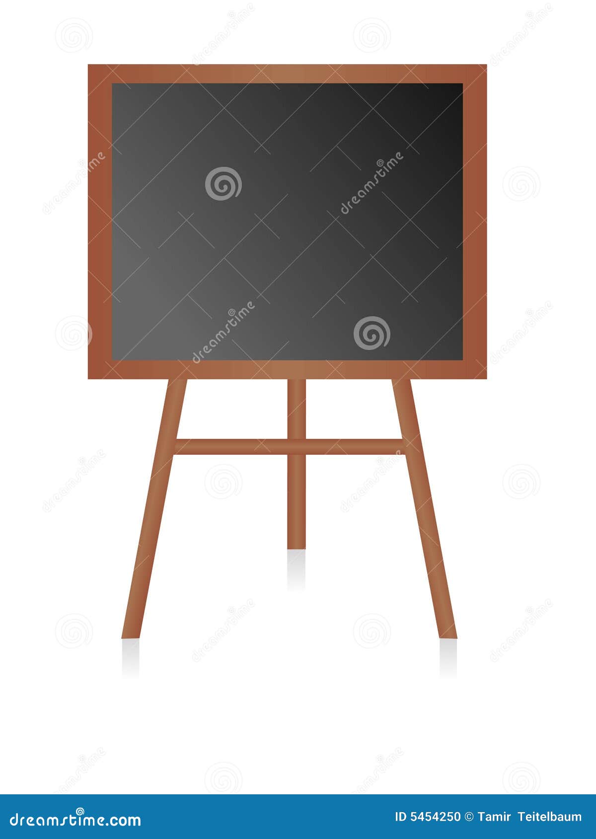 Blackboard with stand stock illustration. Illustration of class 5454250