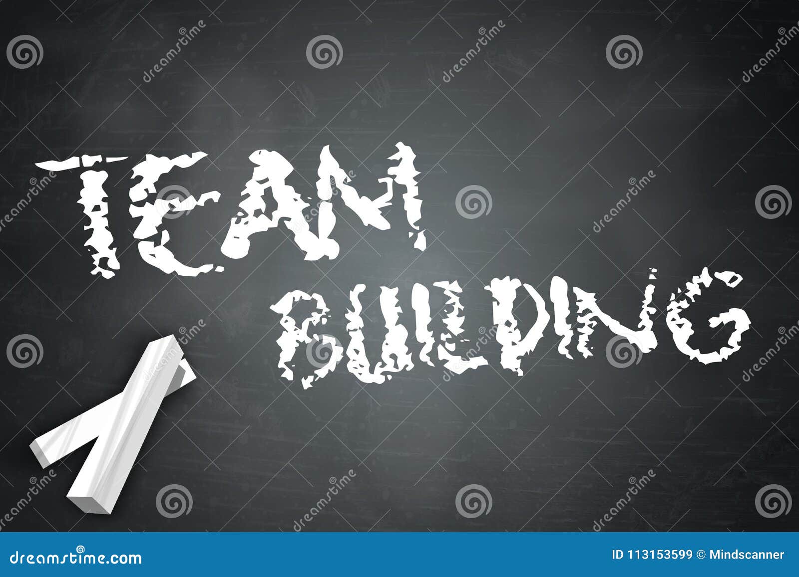 Blackboard Team Building stock illustration. Illustration of employee