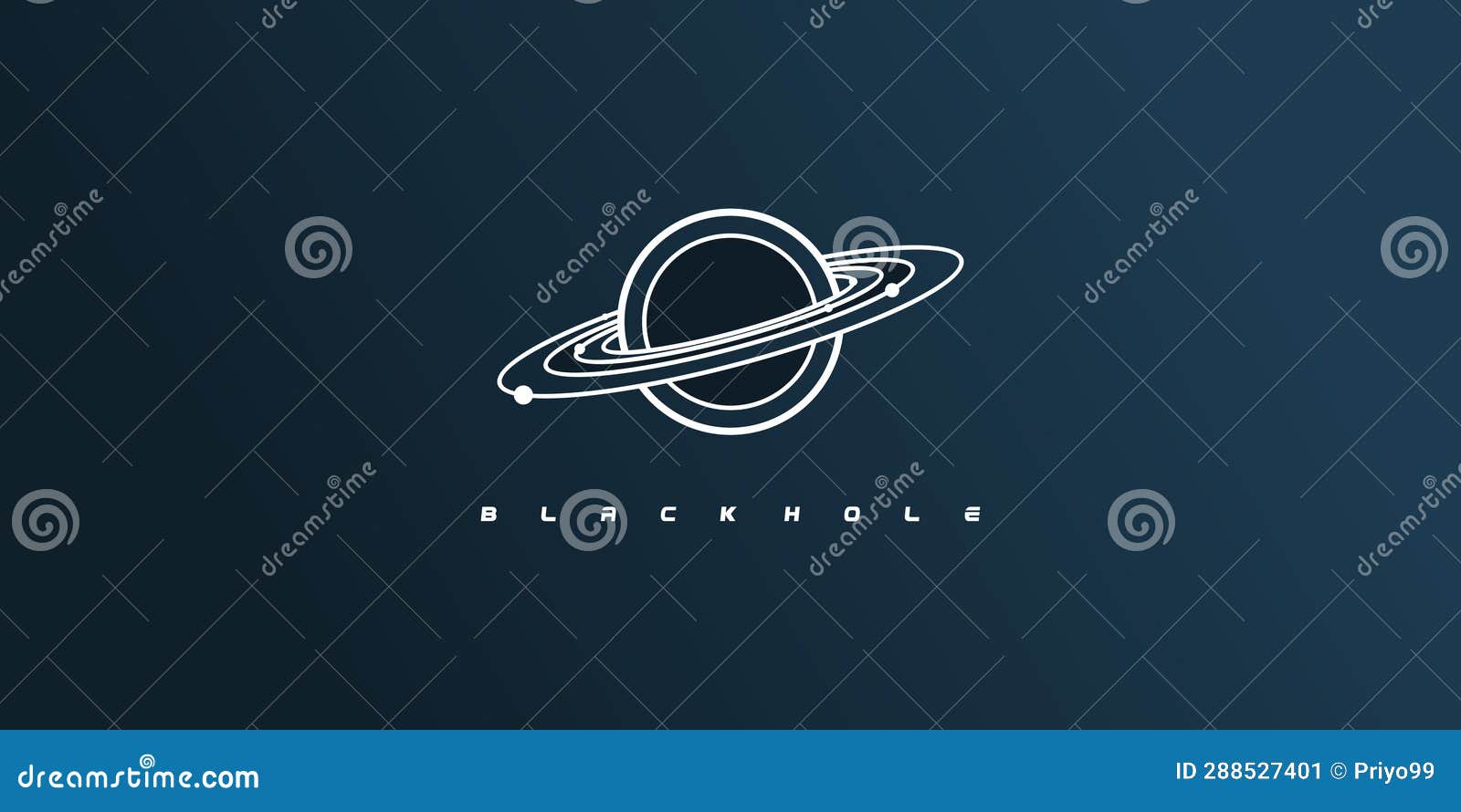 blackhole logo  with unique and simple style premium 