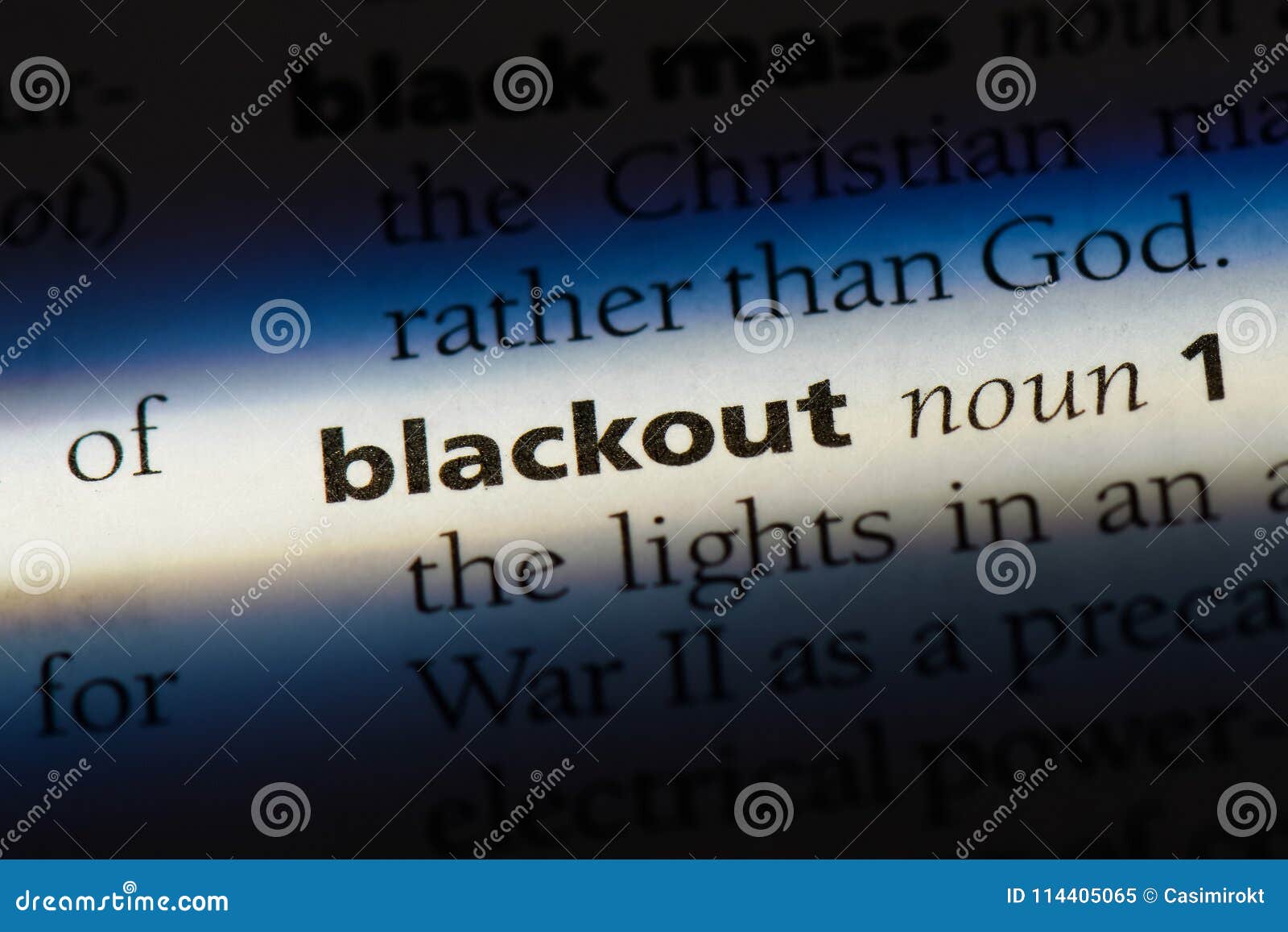 Blackout stock image. Image of idea, english, word, isolated 114405065
