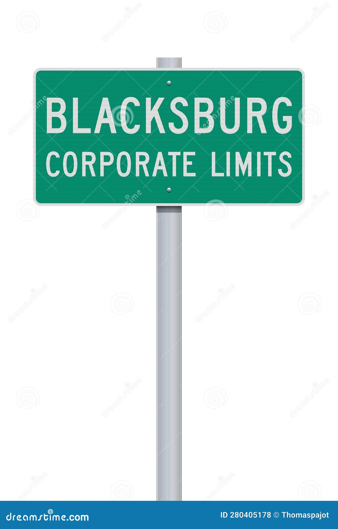 blacksburg corporate limits road sign