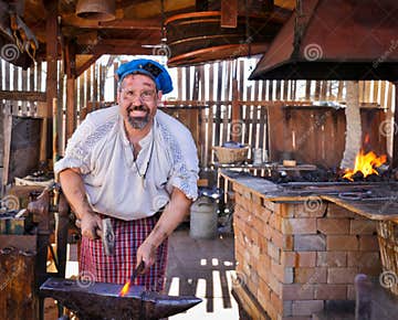 Blacksmith at Work editorial photo. Image of incus, ancient - 98651631