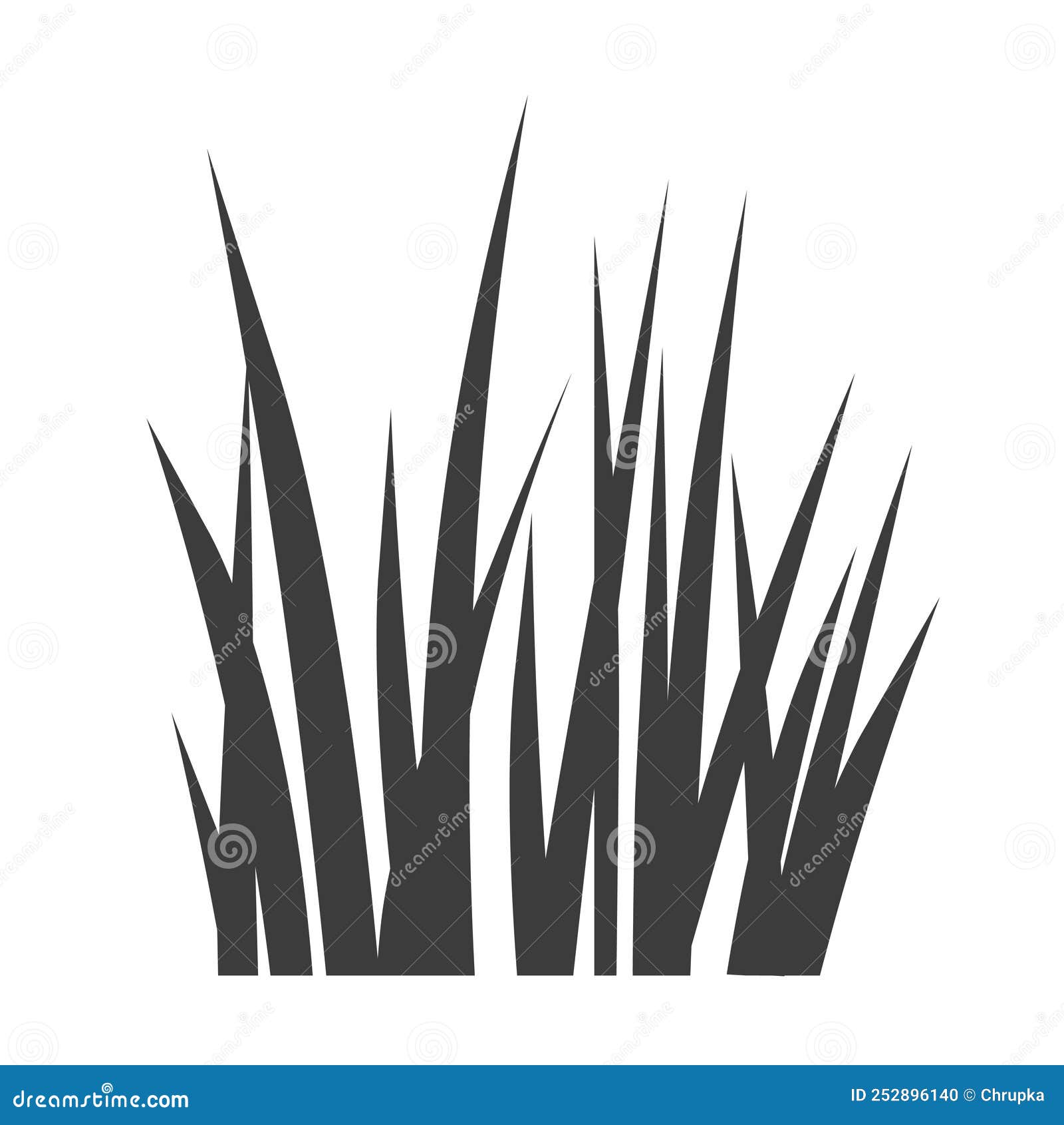 Blades of grass silhouette stock vector. Illustration of blades - 252896140