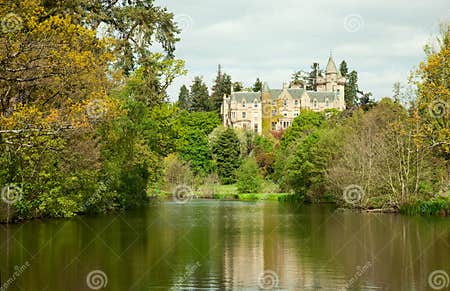 Blair Drummond house stock image. Image of clouds, lake - 23977645