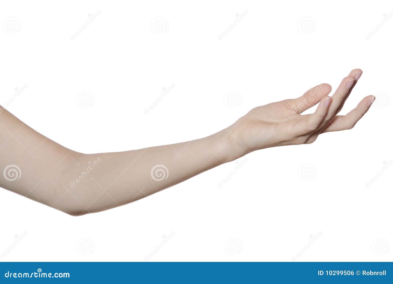 Blanc D'isolement De Main De Bras Image libre de droits Image 10299506
