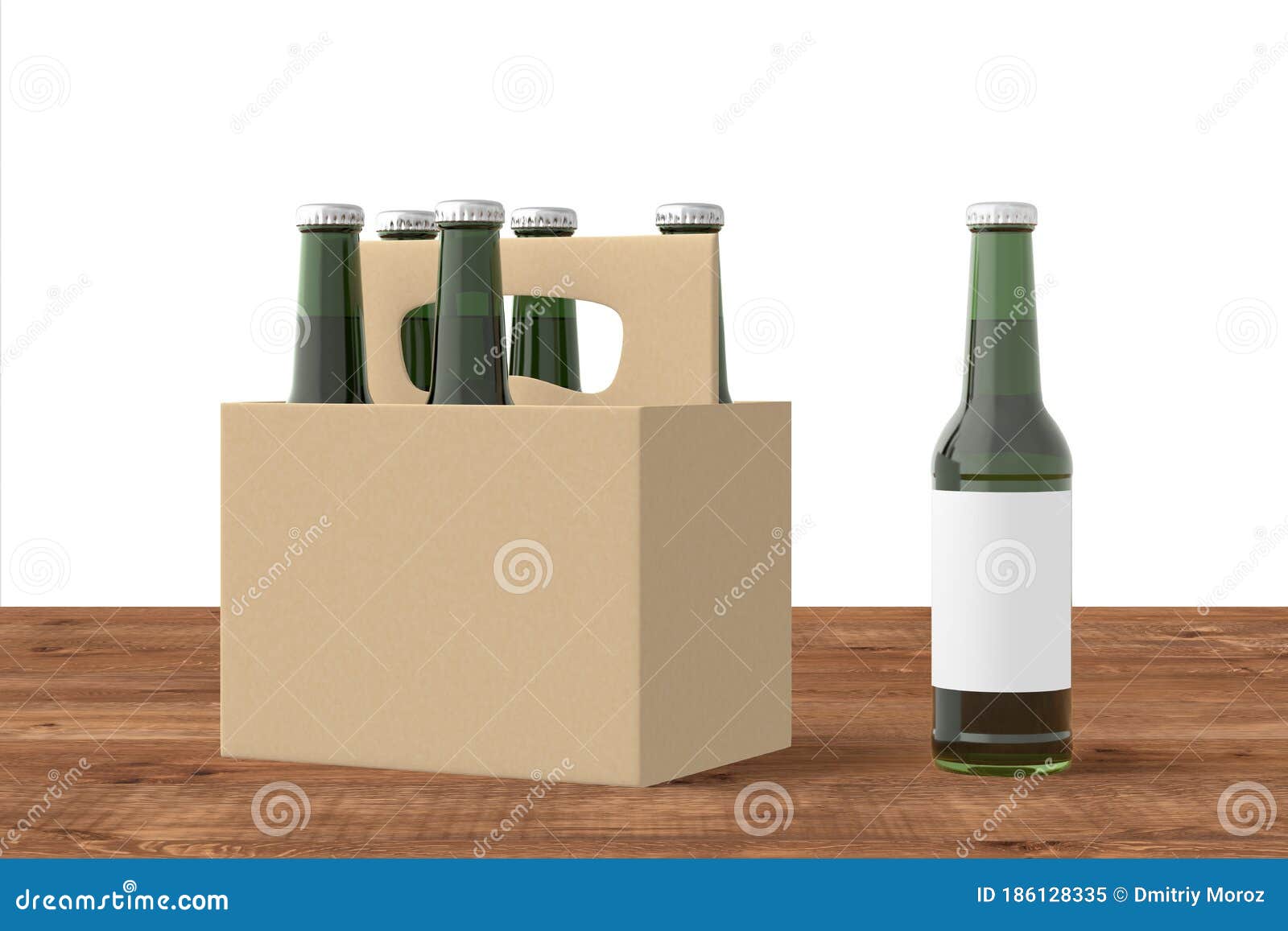 Te voet Kind januari Blanco Bierverpakking Met Groene Flessen Stock Illustratie - Illustration  of donker, spot: 186128335