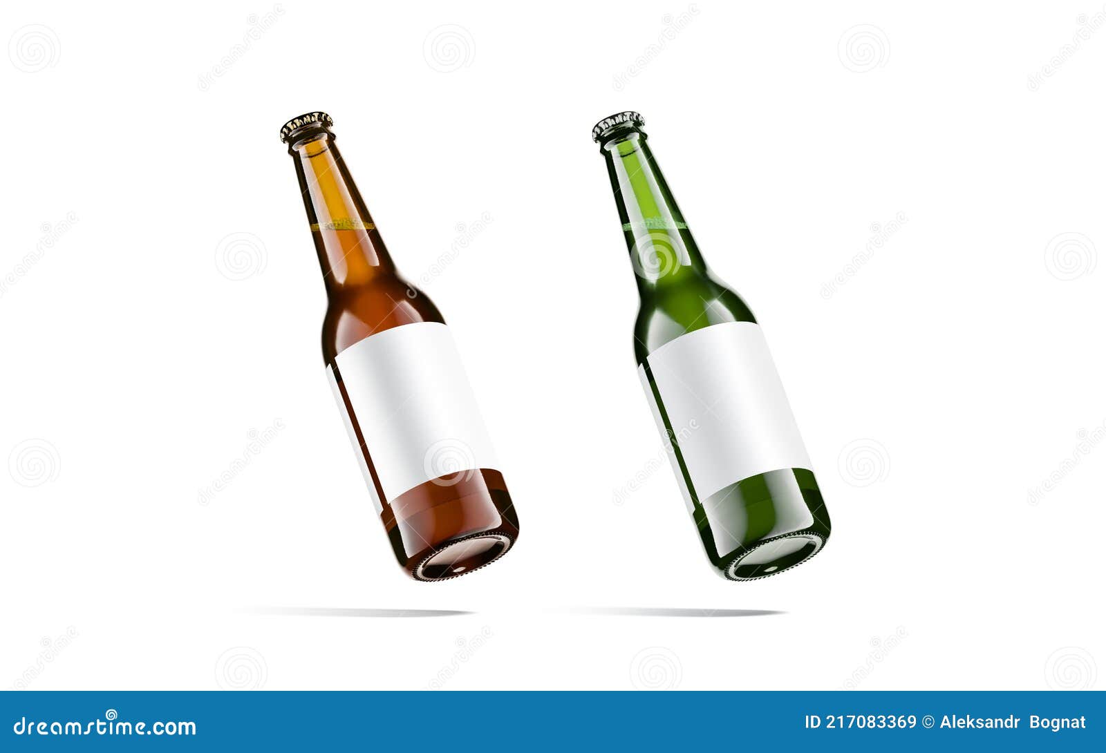 Armonía Decimal compromiso Blanco Marrón Y Verde Botella De Cerveza De Vidrio Etiqueta Blanca Mockup  Stock de ilustración - Ilustración de bebida, limonada: 217083369