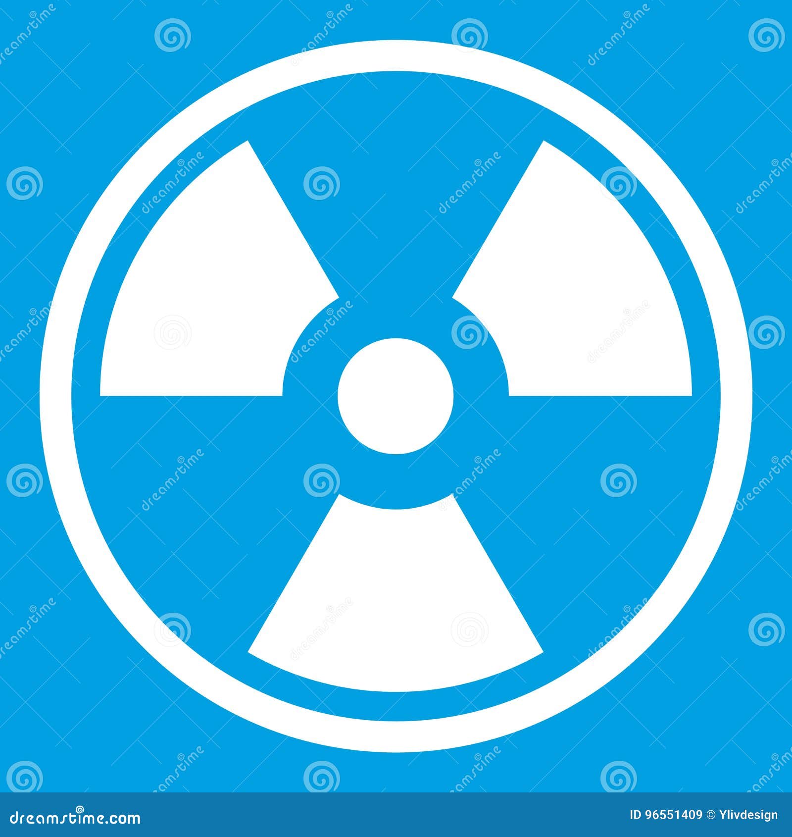 Blanco Nuclear Del Icono Del Peligro Ilustración del Vector - Ilustración  de azul, muestra: 96551409