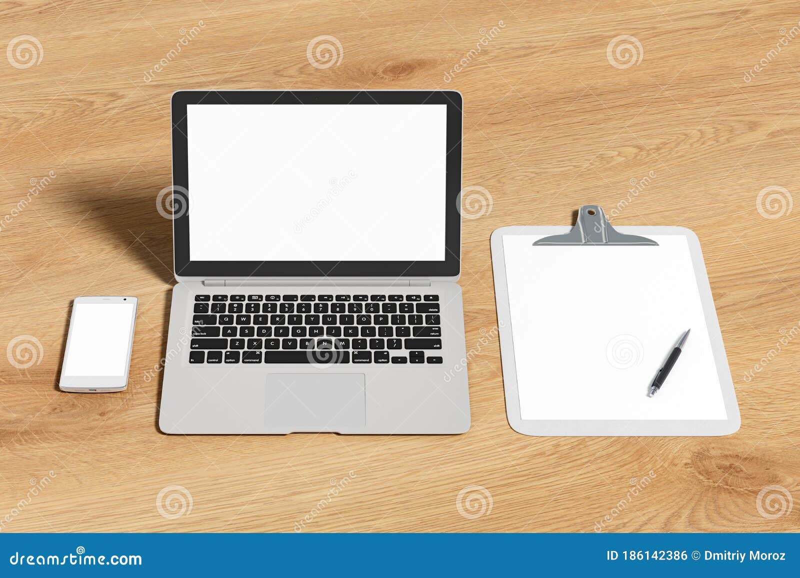 Blanco Laptop Smartphone En Illustratie - Illustration of digitaal, 186142386