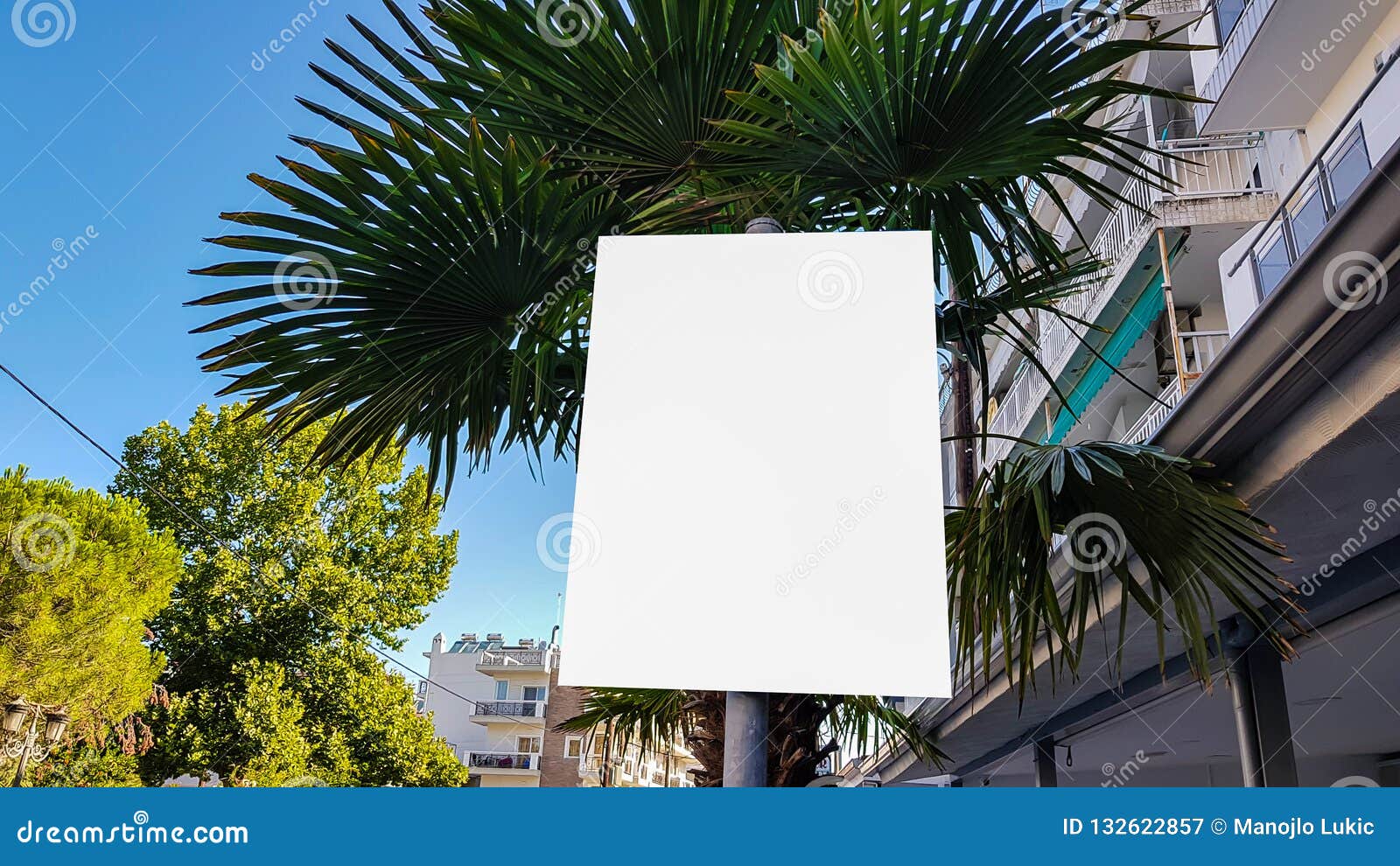 Blank Advertisement Banner Ad Template Mock Up Isolated Clipping Path ...