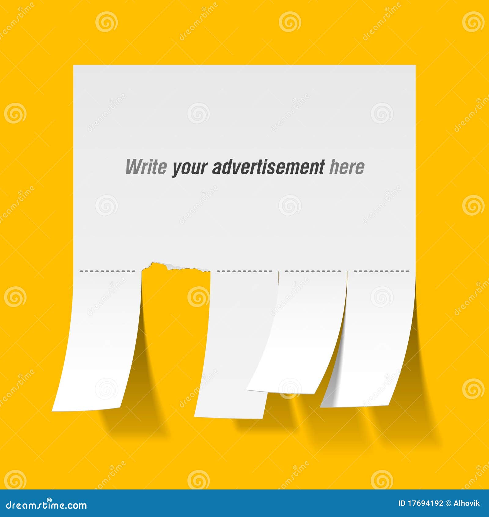 blank advertisement