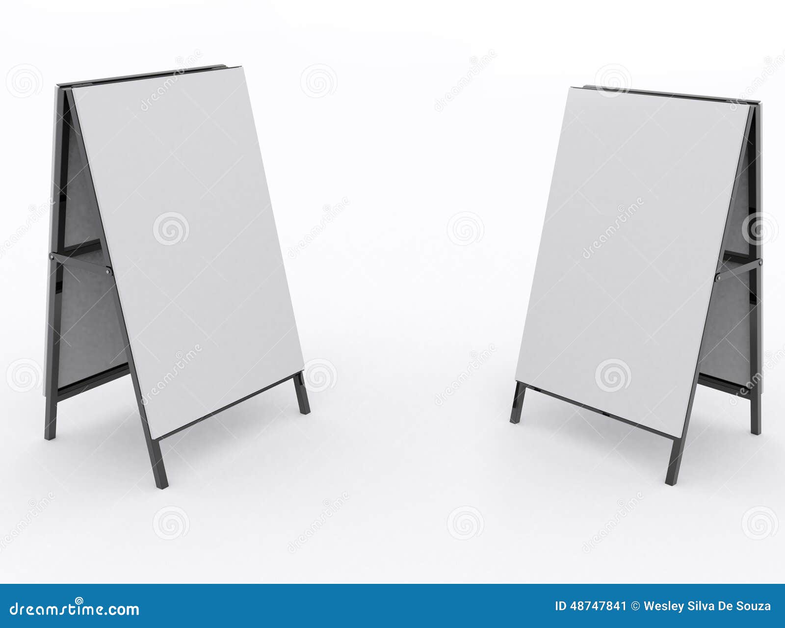 Blank advertising easel stock illustration. Illustration of advertise