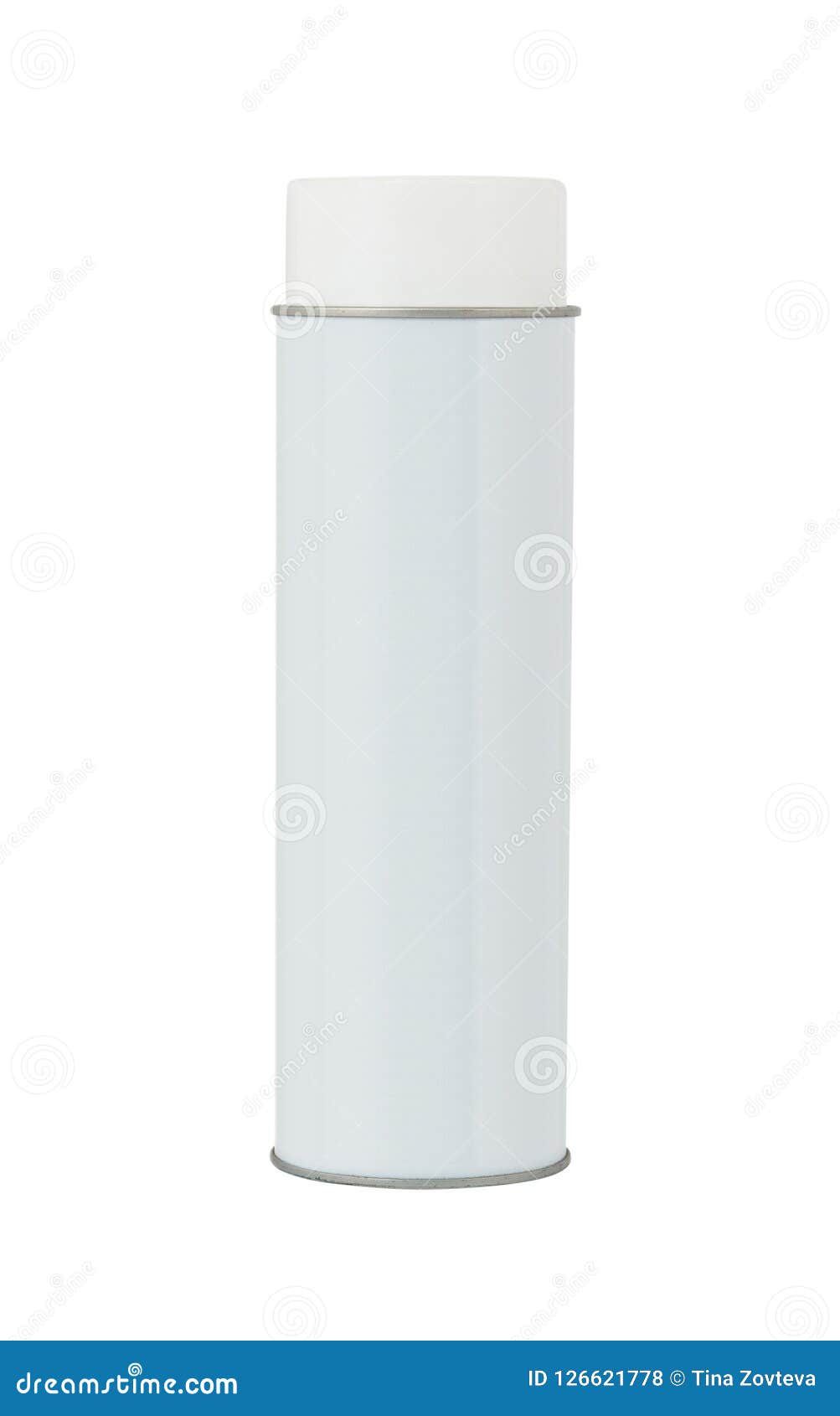 Blank aluminium spray can stock photo. Image of packaging - 126621778