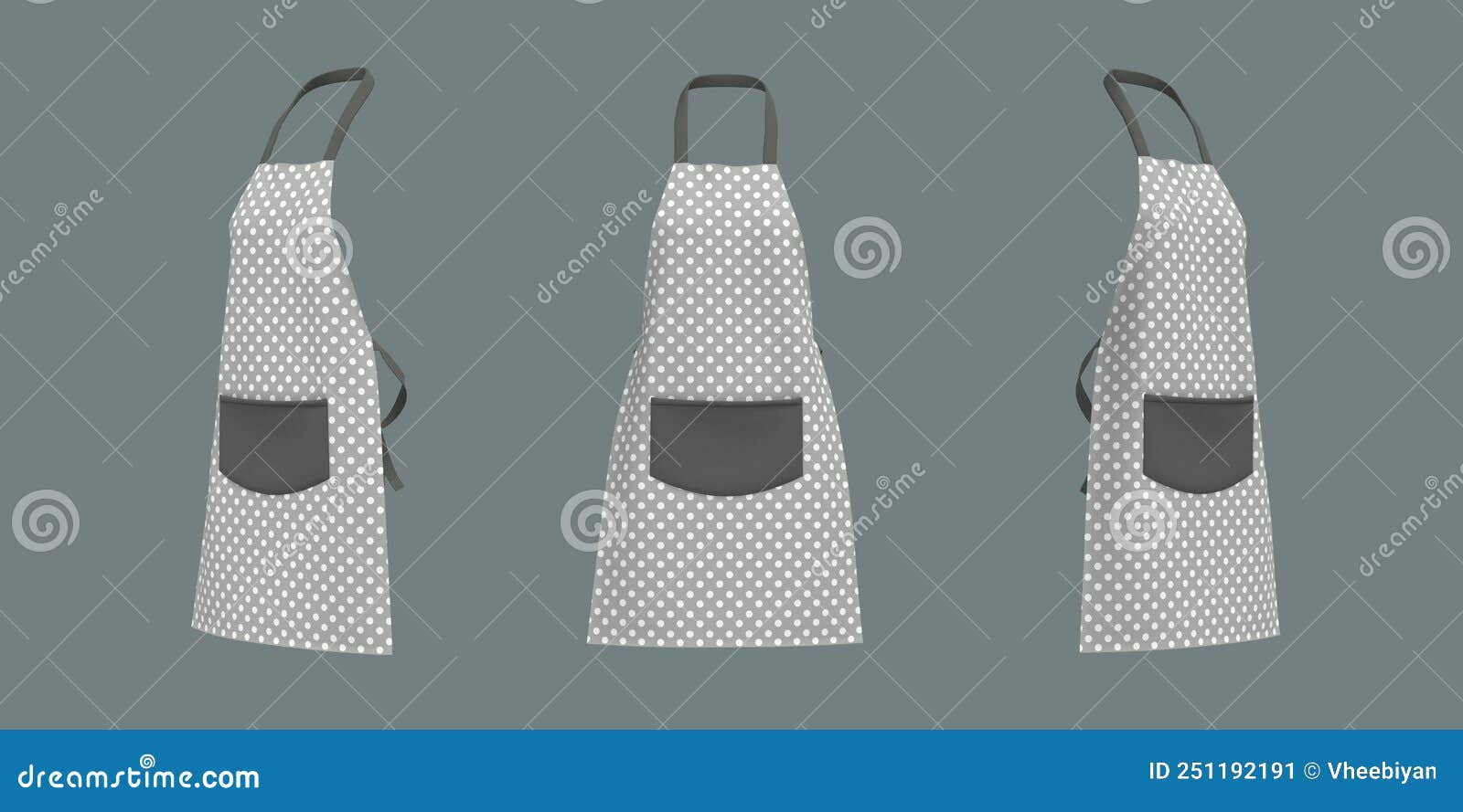 Blank Aprons, Apron Mockup, Clean Apron Stock Illustration