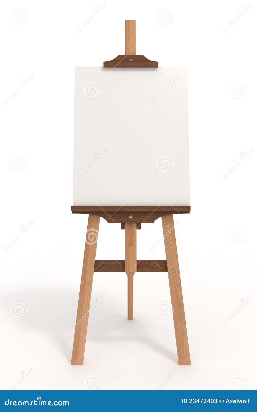 Blank Art Board, Easel, With Clipping Path Stock 