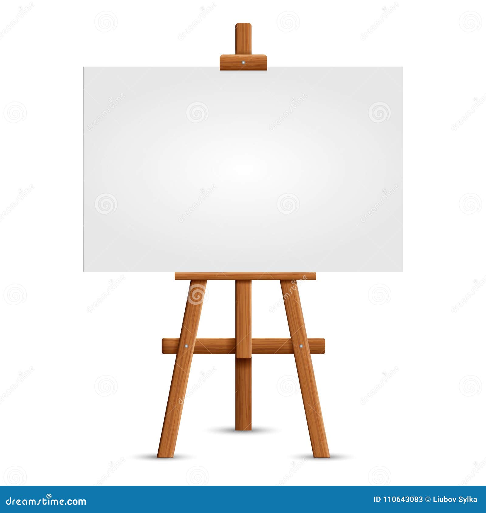 wooden easel for painting and drawing vector illustration, Stock vector