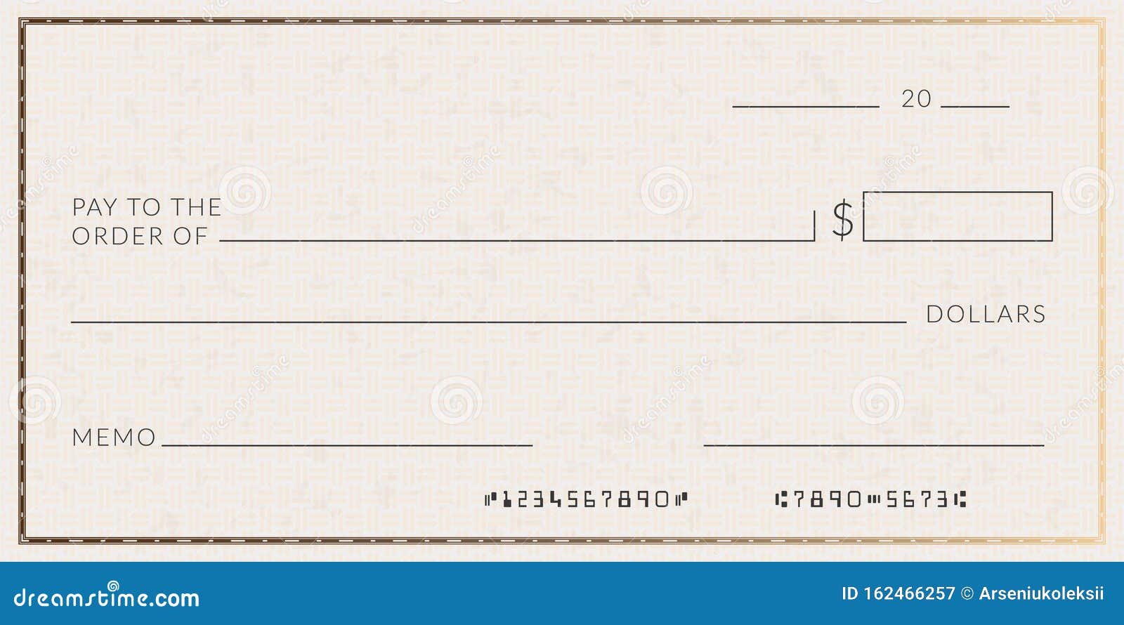 Blank Cheque Stock Illustrations – 20,20 Blank Cheque Stock For Fun Blank Cheque Template