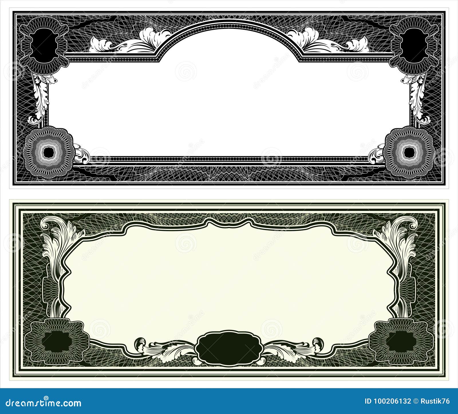 blank banknote layout