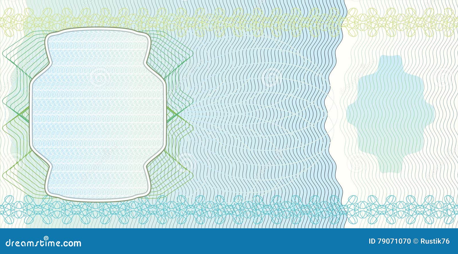 blank banknote layout